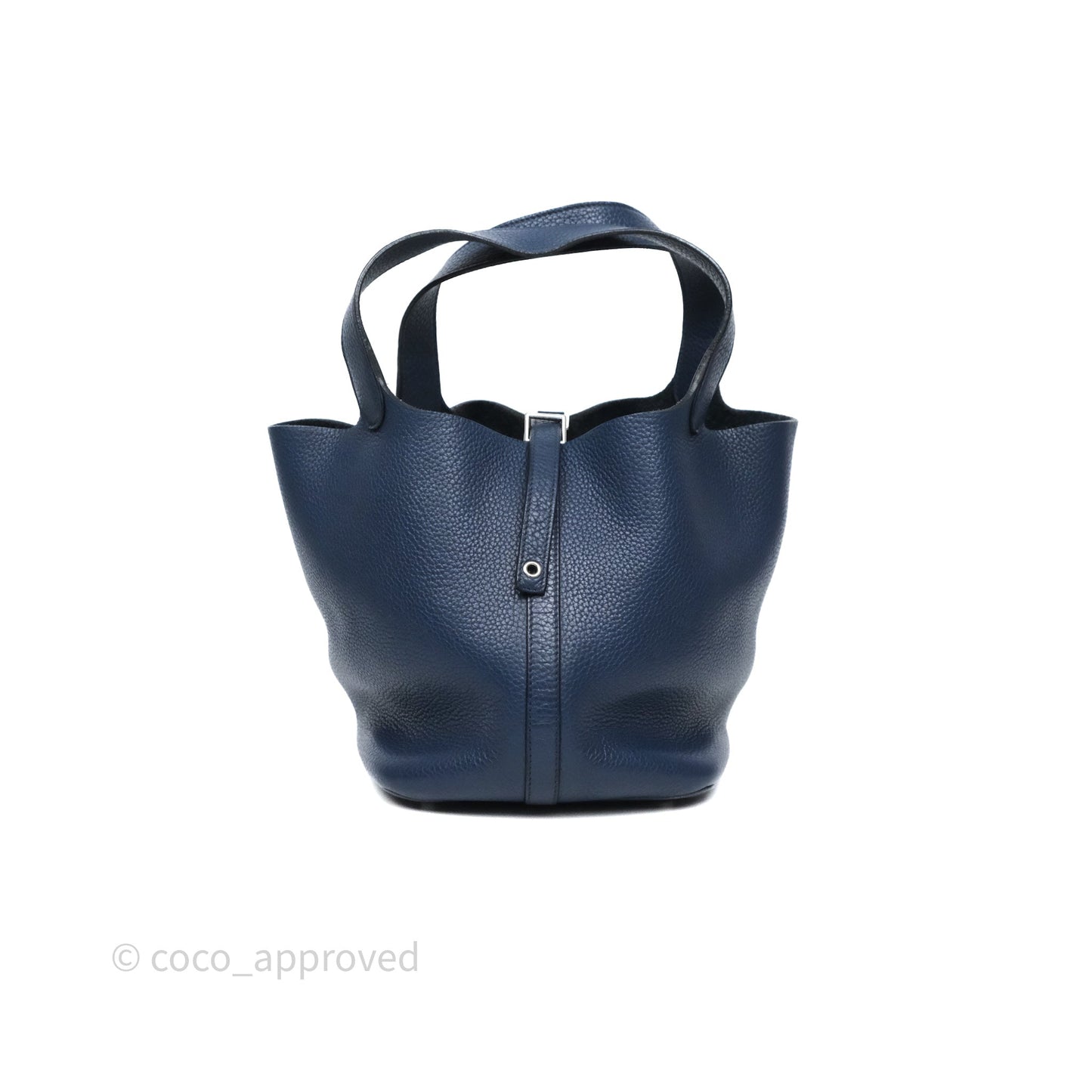 Hermès Picotin 22 Bleu Nuit 2Z Clemence Palladium Hardware