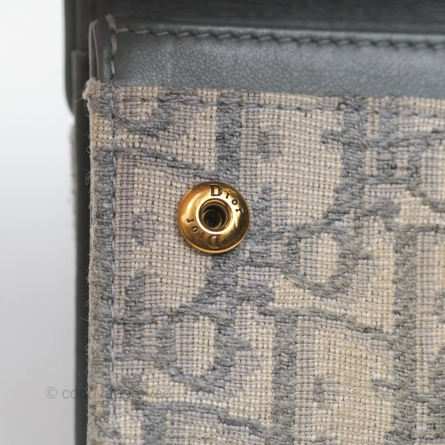 Christian Dior Saddle Bloom Card Holder Gray Dior Oblique Jacquard