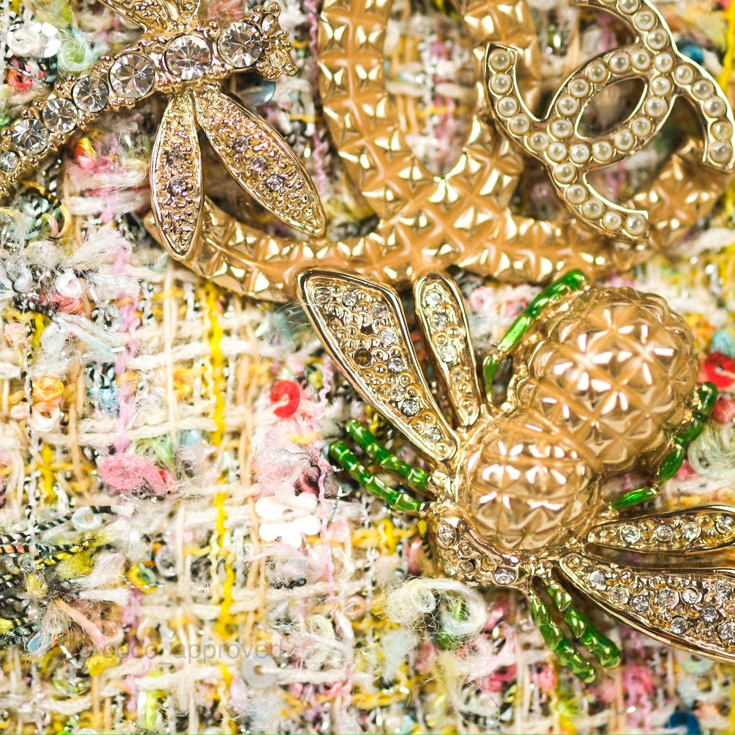 Chanel Reissue Tweed Pastel Garden Party Flap