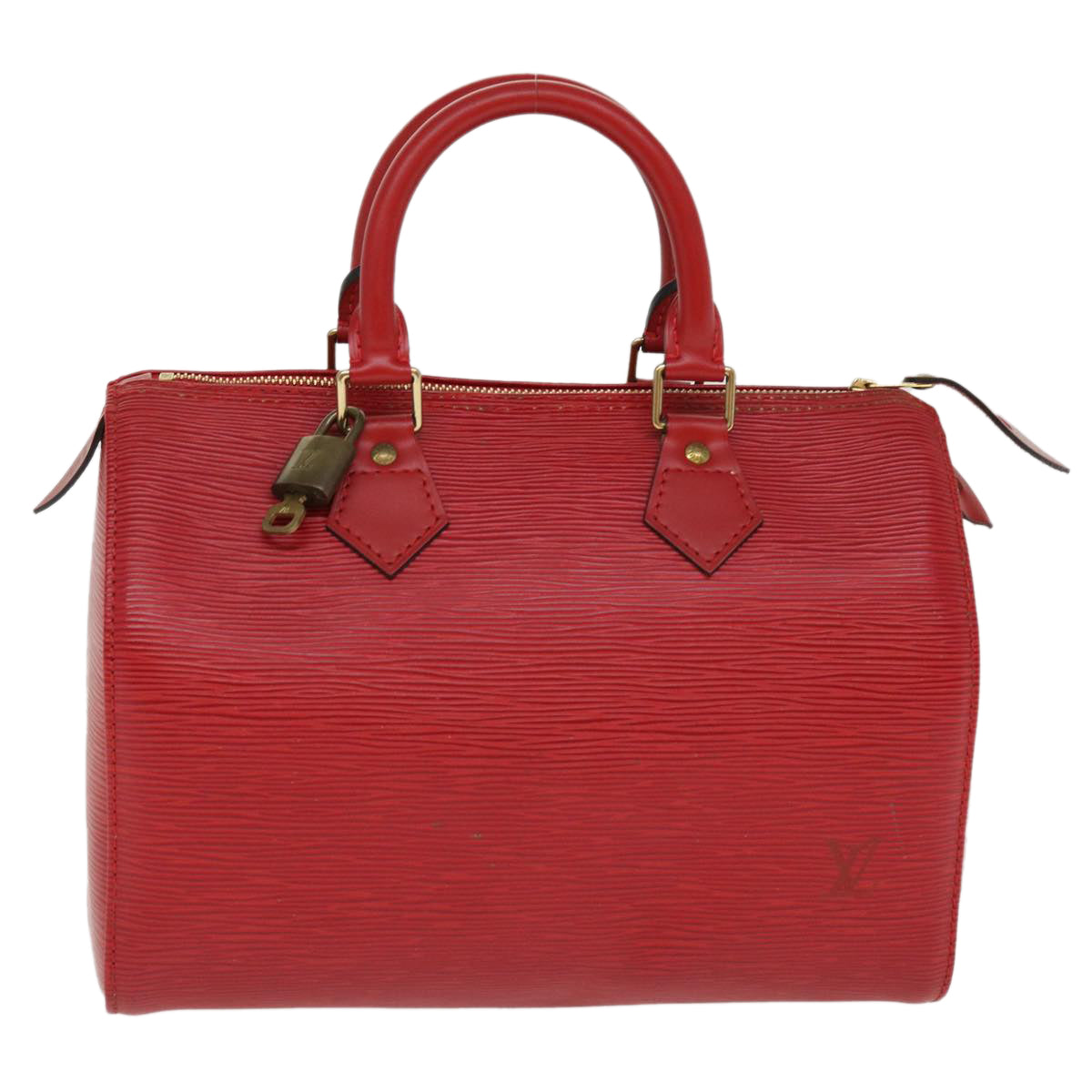 LOUIS VUITTON Epi Speedy 25 Hand Bag Red M43017 LV 37533