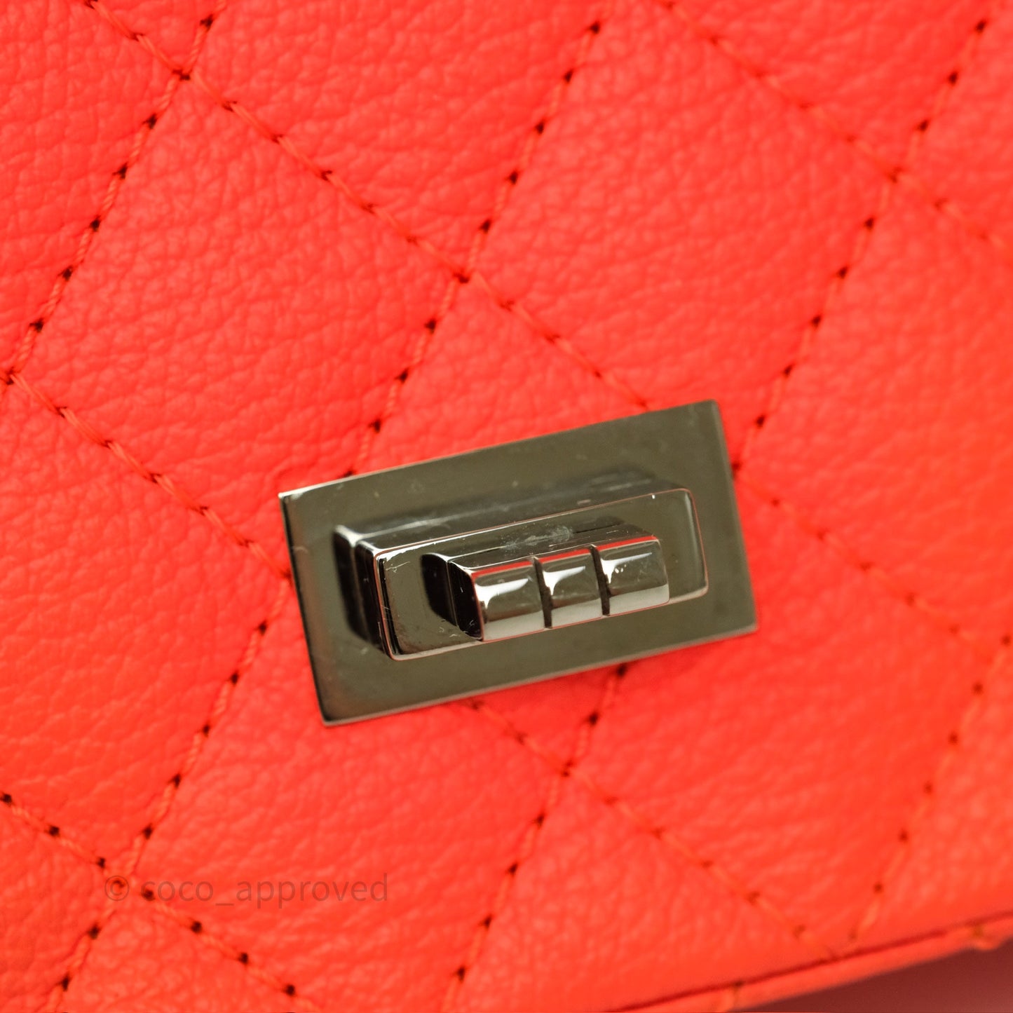 Chanel Mini Reissue 224 Tangerine Orange Goatskin Silver Hardware