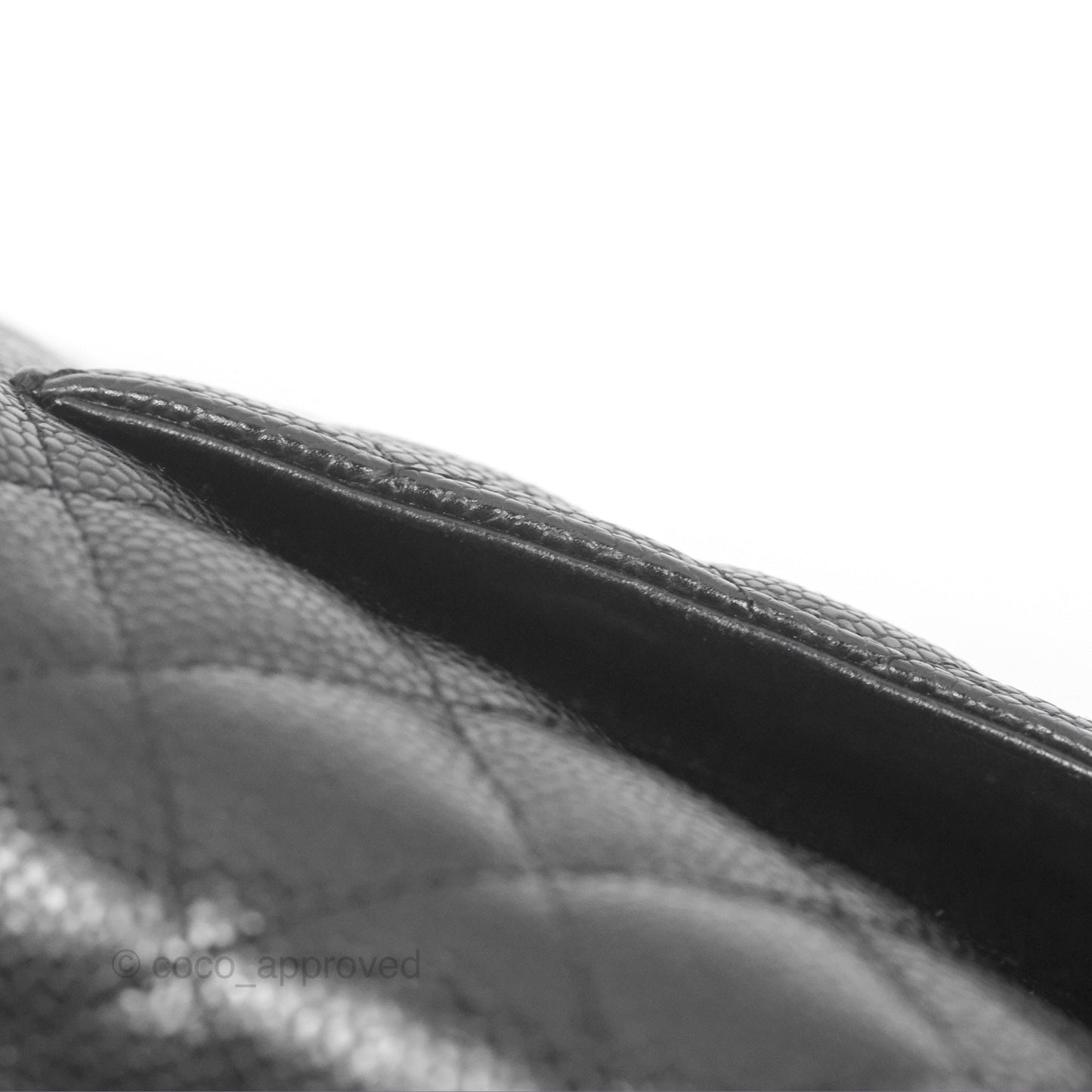 Chanel East West Flap Bag Black Caviar Silver Hardware