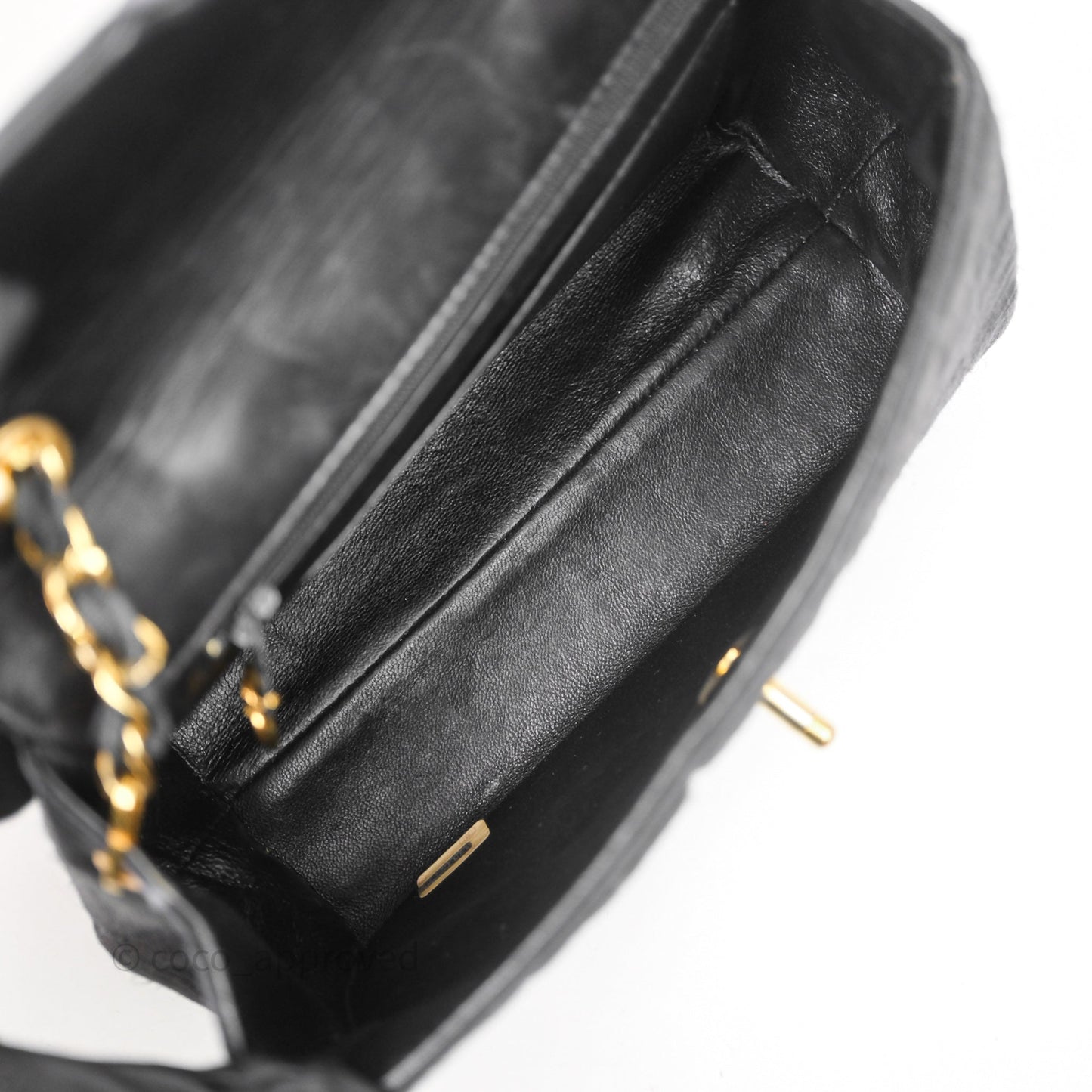 Chanel Vintage Small Flap Bag Black Grosgrain 24K Gold Hardware