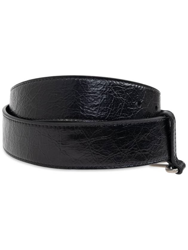 Luxury Balenciaga Luxury Balenciaga Leather Belt With Chain, Men's, Black