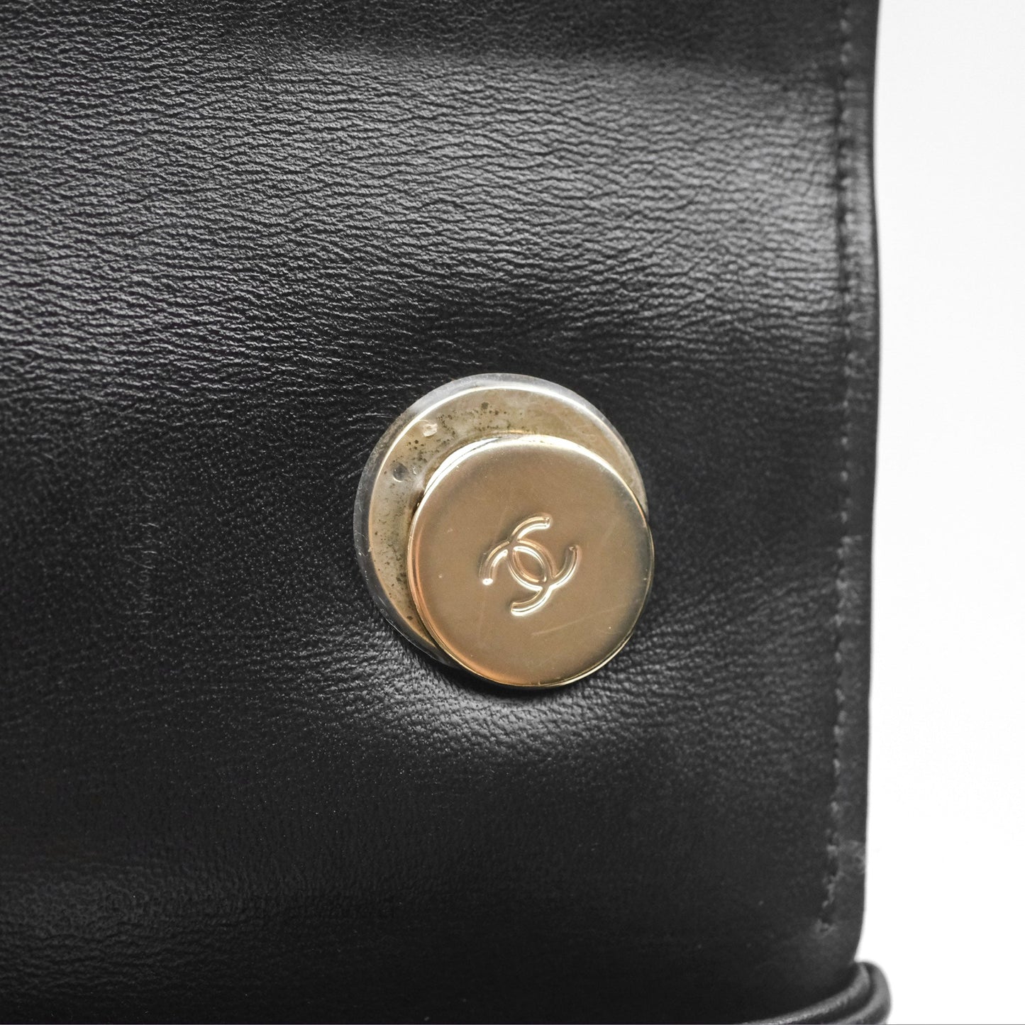 Chanel Small Trendy CC Black Lambskin Gold Hardware