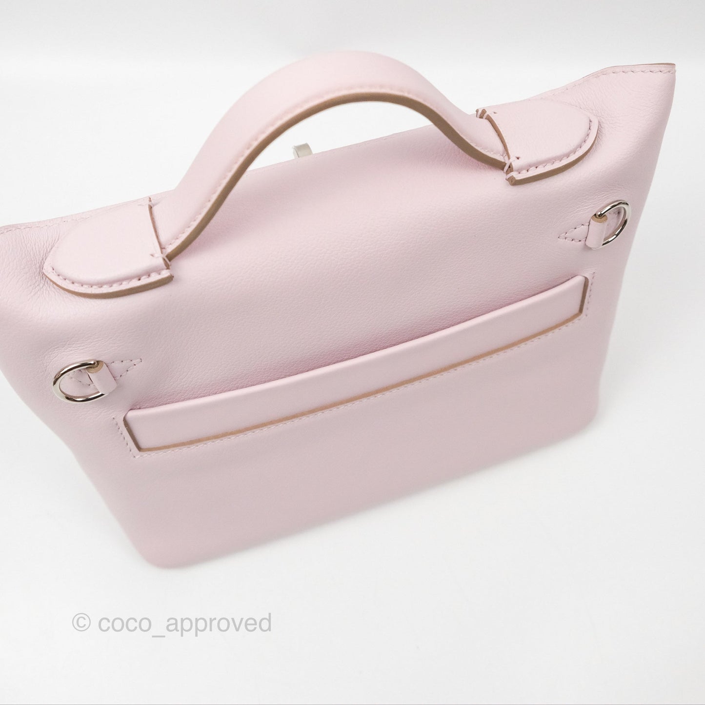 Hermès 24/24 21 Mini Mauve Pale Evercolor/Swift Palladium Hardware