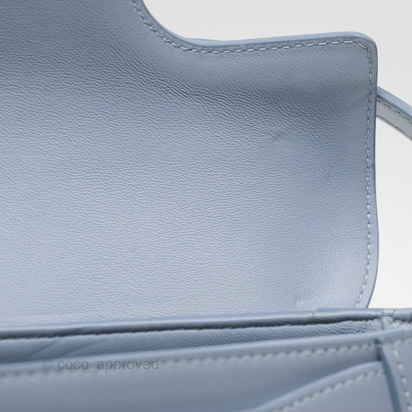 Celine Small Besace 16 Arctic Blue Natural Calfskin