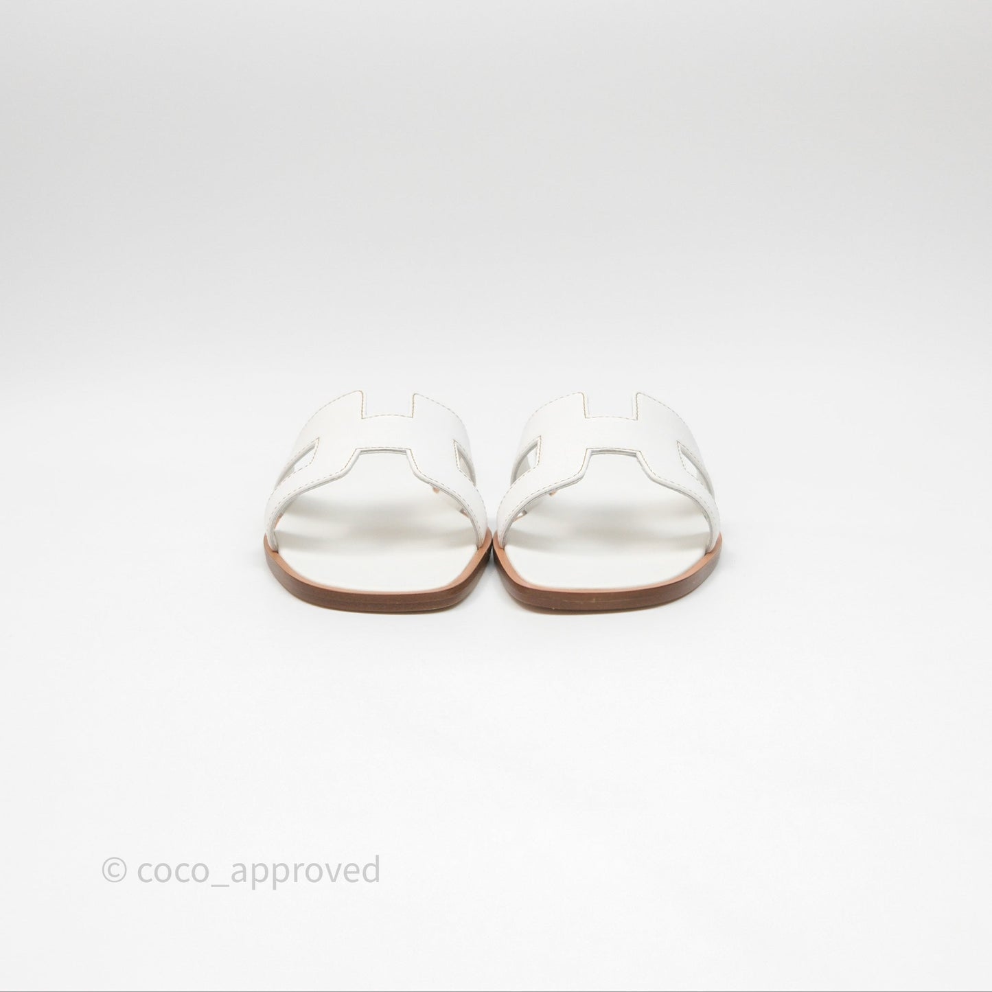Hermès Oran Sandals in White Size 36.5