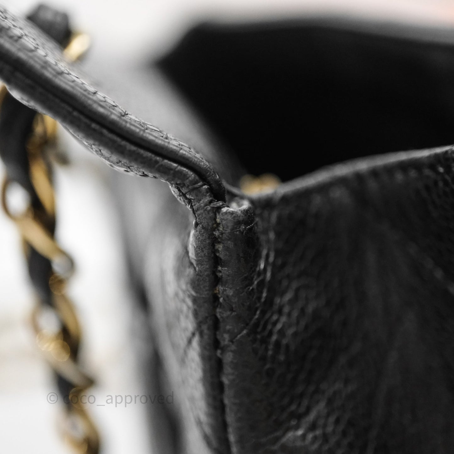 Chanel Jumbo Single Flap Black Caviar Gold Hardware⁣⁣