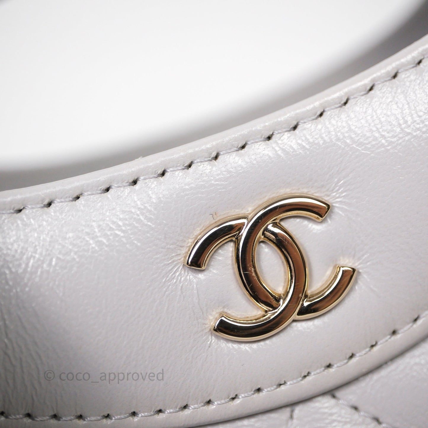 Chanel Nano 31 Grey Shiny Lambskin Gold Hardware