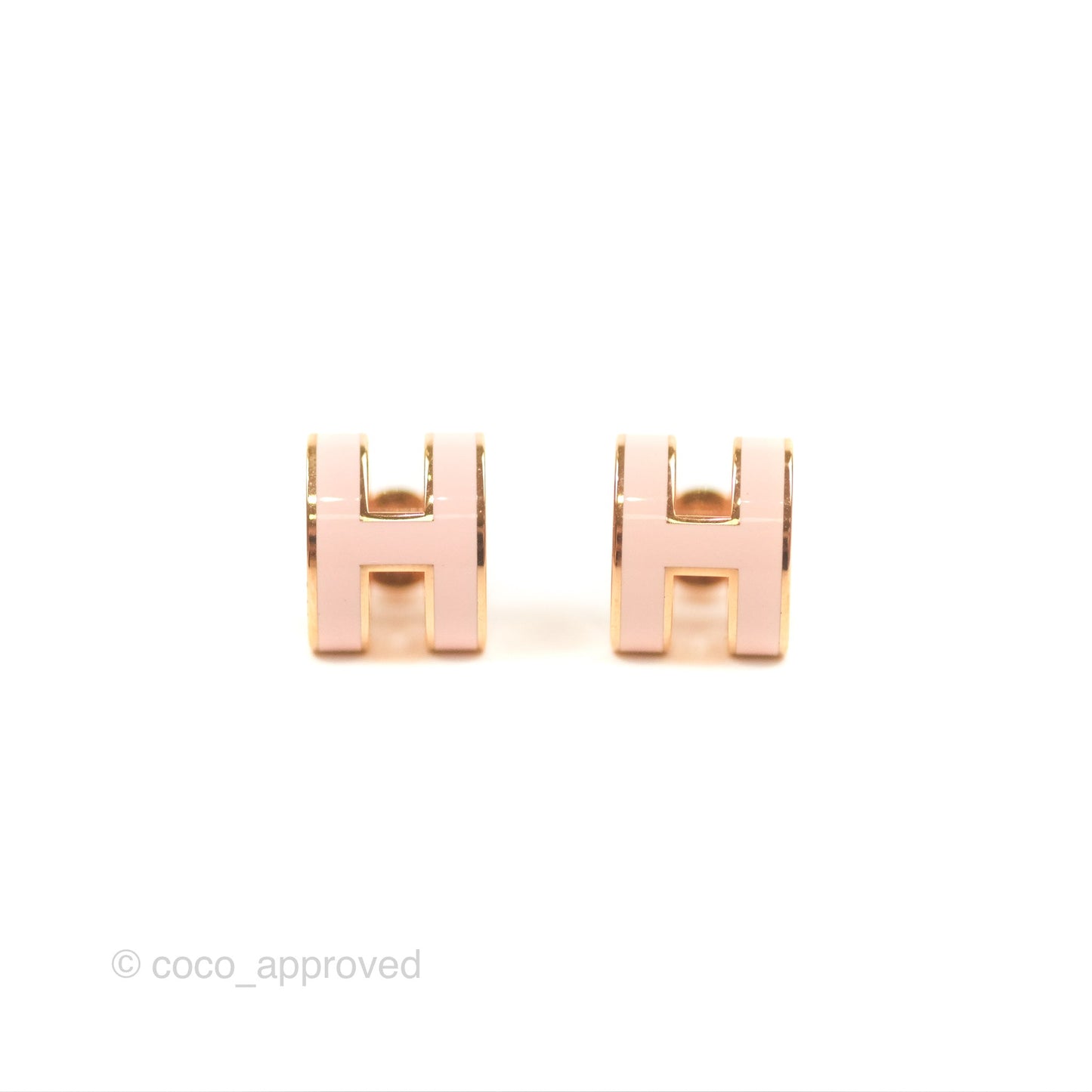 Hermès Pop H Earrings Rose Dragee Rose Gold Hardware