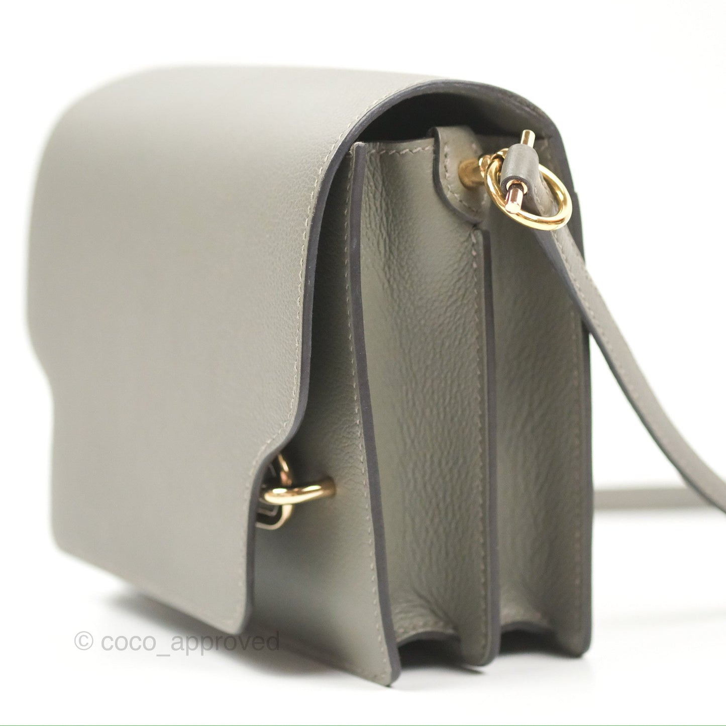 Hermès Roulis Mini 18 Gris Meyer 0L Evercolor Permabrass Hardware