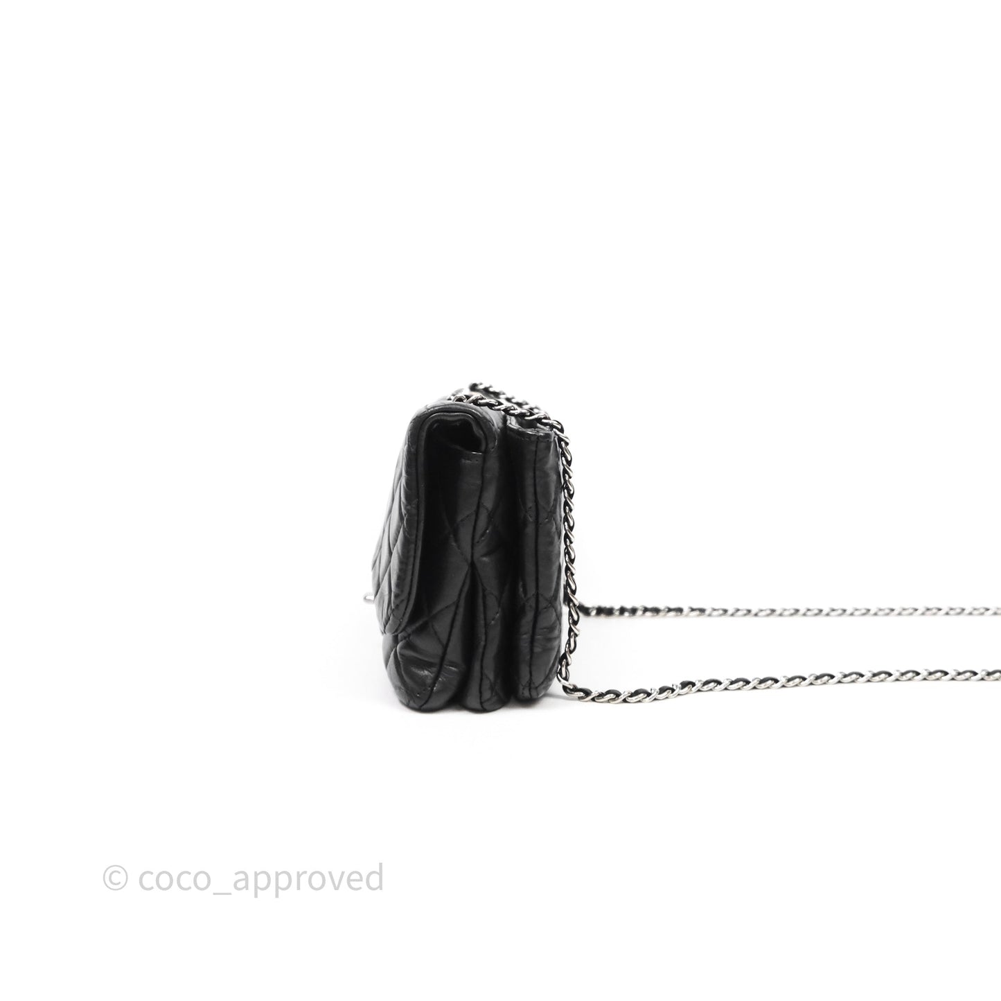 Chanel Quilted Flap Black Calfskin Silver Hardware