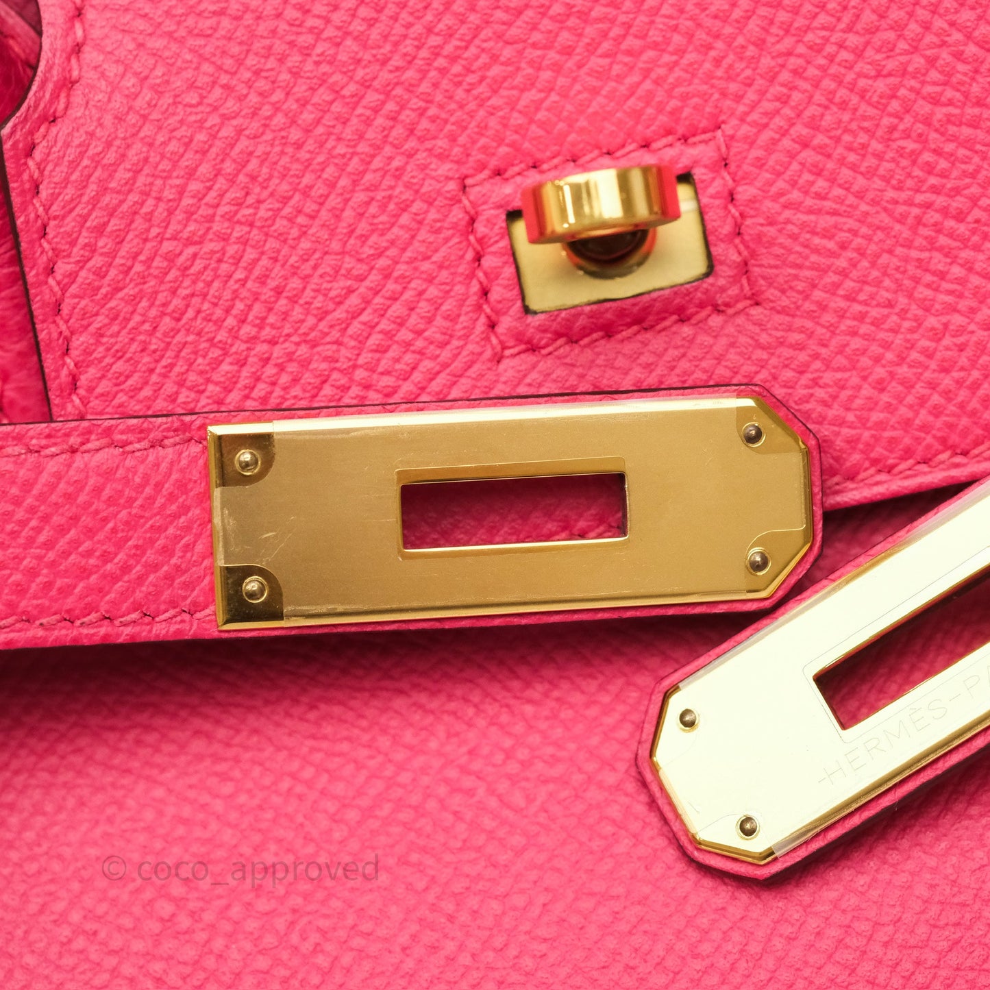 Hermès Birkin Retourne 30 Rose Extreme I6 Epsom Gold Hardware