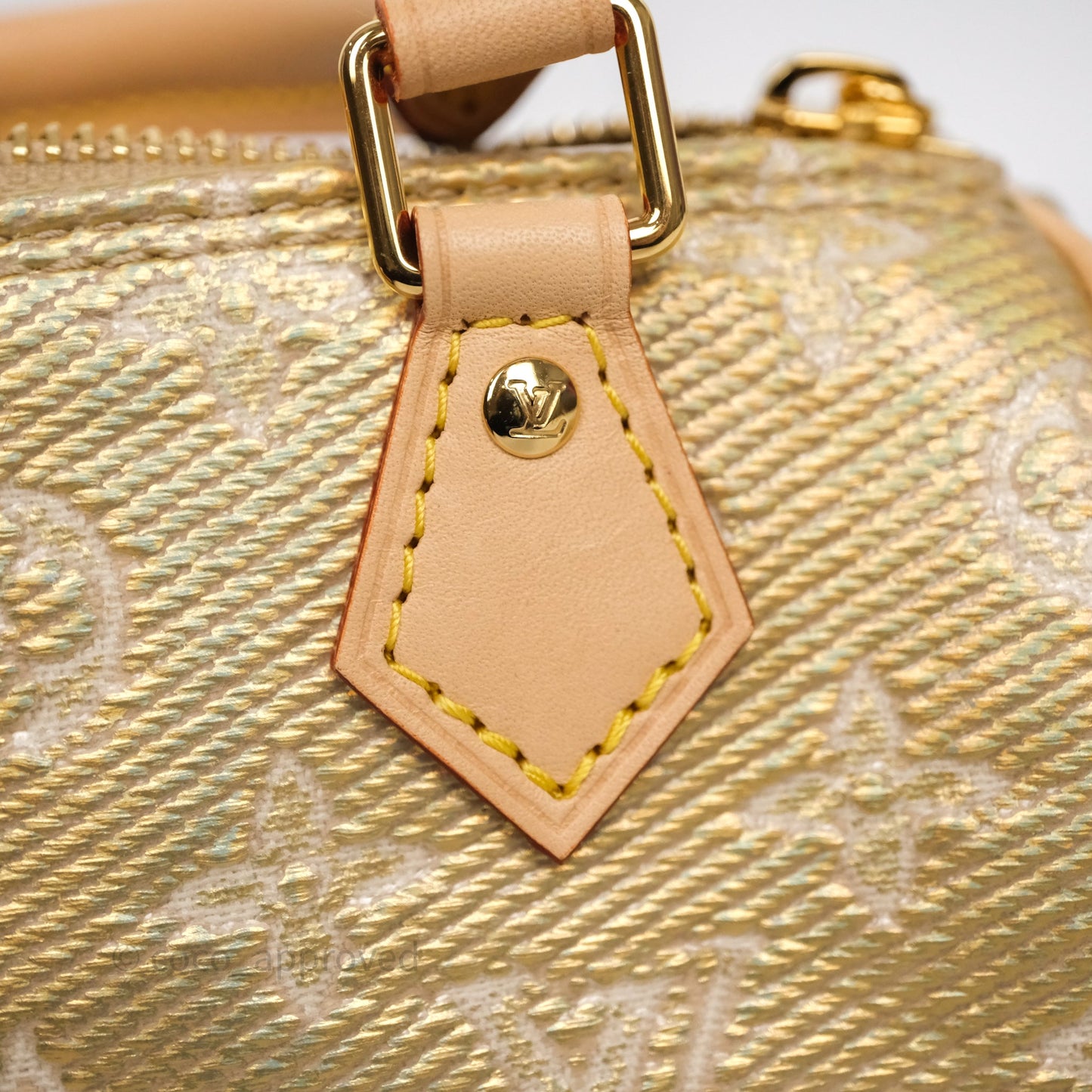 Louis Vuitton Nano Speedy Monogram Gold Jacquard Fabric