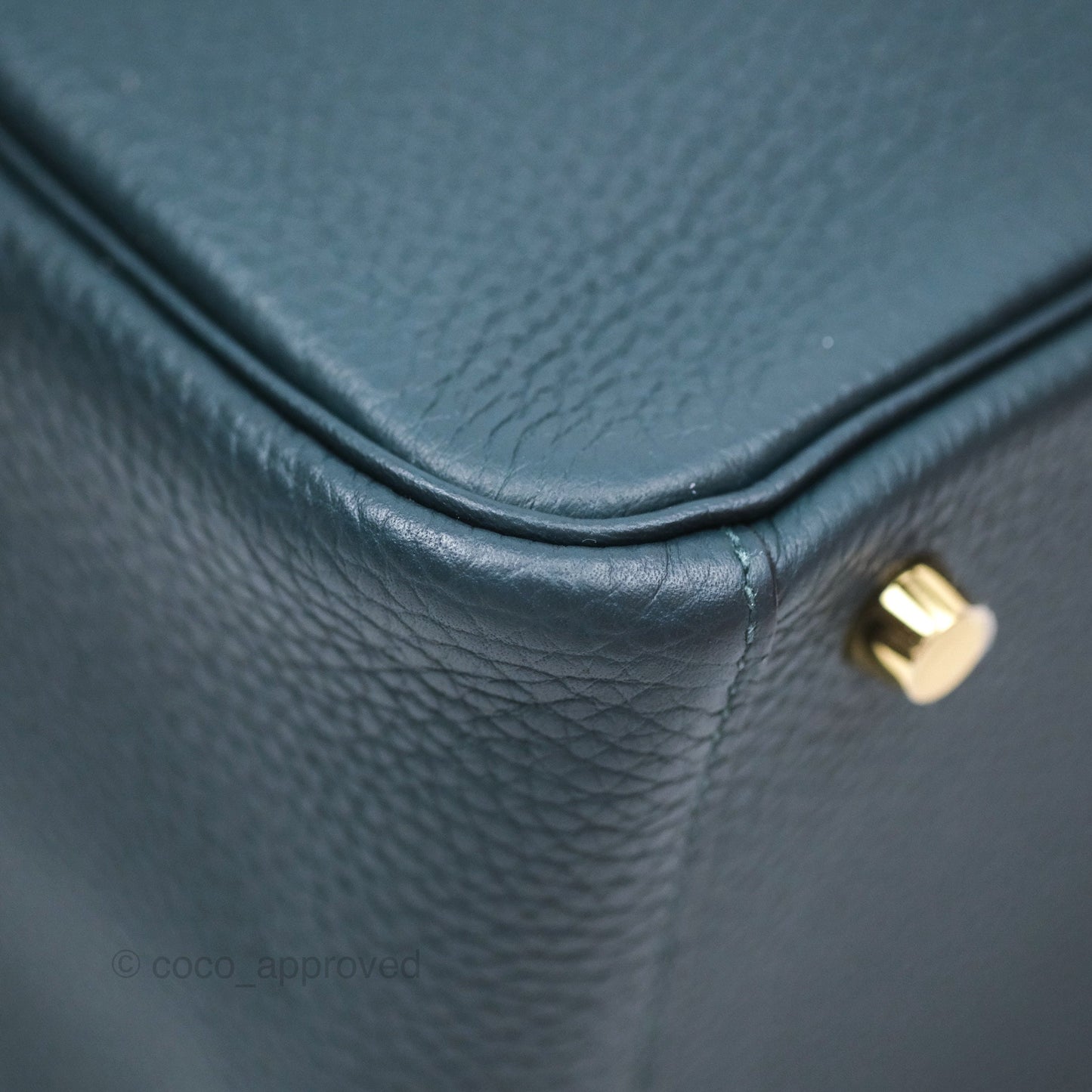 Hermès Lindy 26 Vert Cypress 6O Clemence Gold Hardware