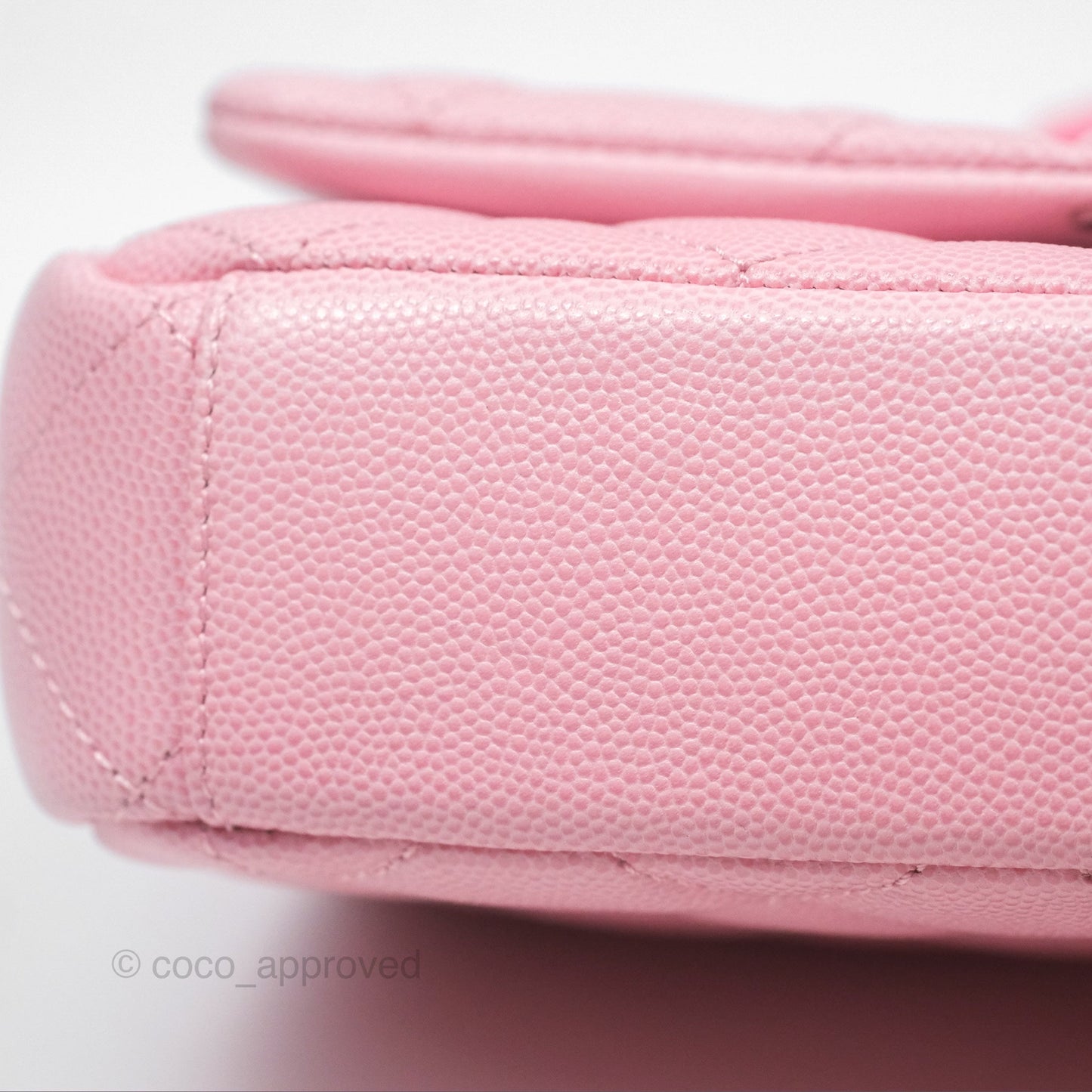 Chanel Mini Flap Bag Pink Ombre Caviar Pink Lacquered Metal Hardware 24C