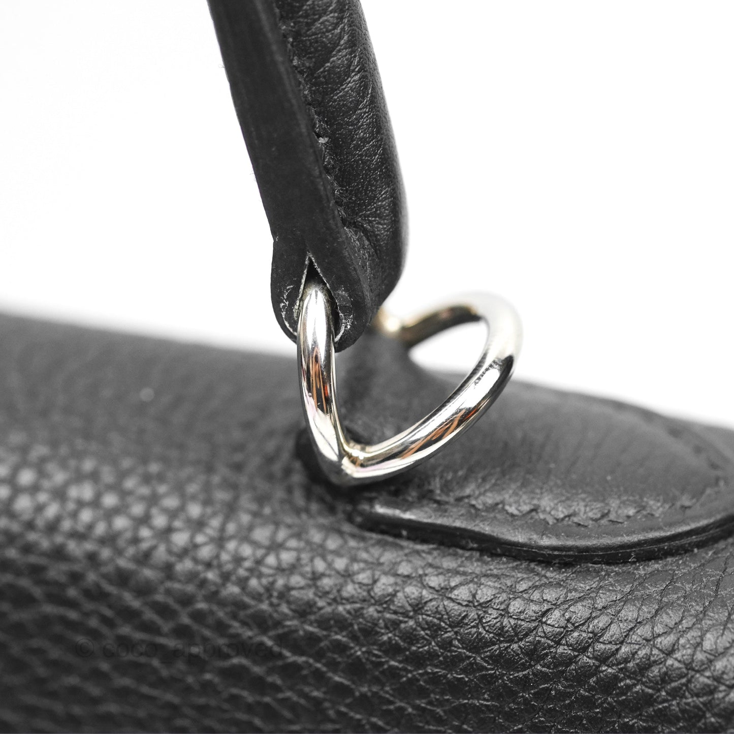 Hermès Retourne Kelly 25 Black Togo Palladium Hardware