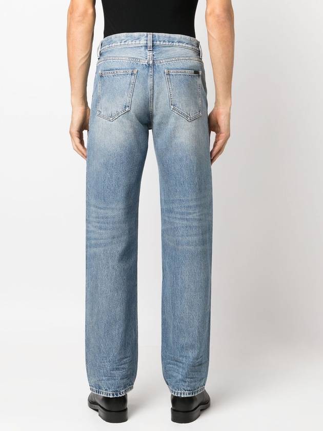 Luxury Saint Laurent Long Extreme Lake Medium Baggy Jeans Blue