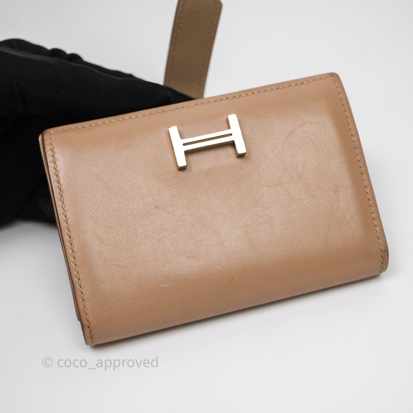 Hermès Bearn Card Holder Taupe 16 Swift Palladium Hardware