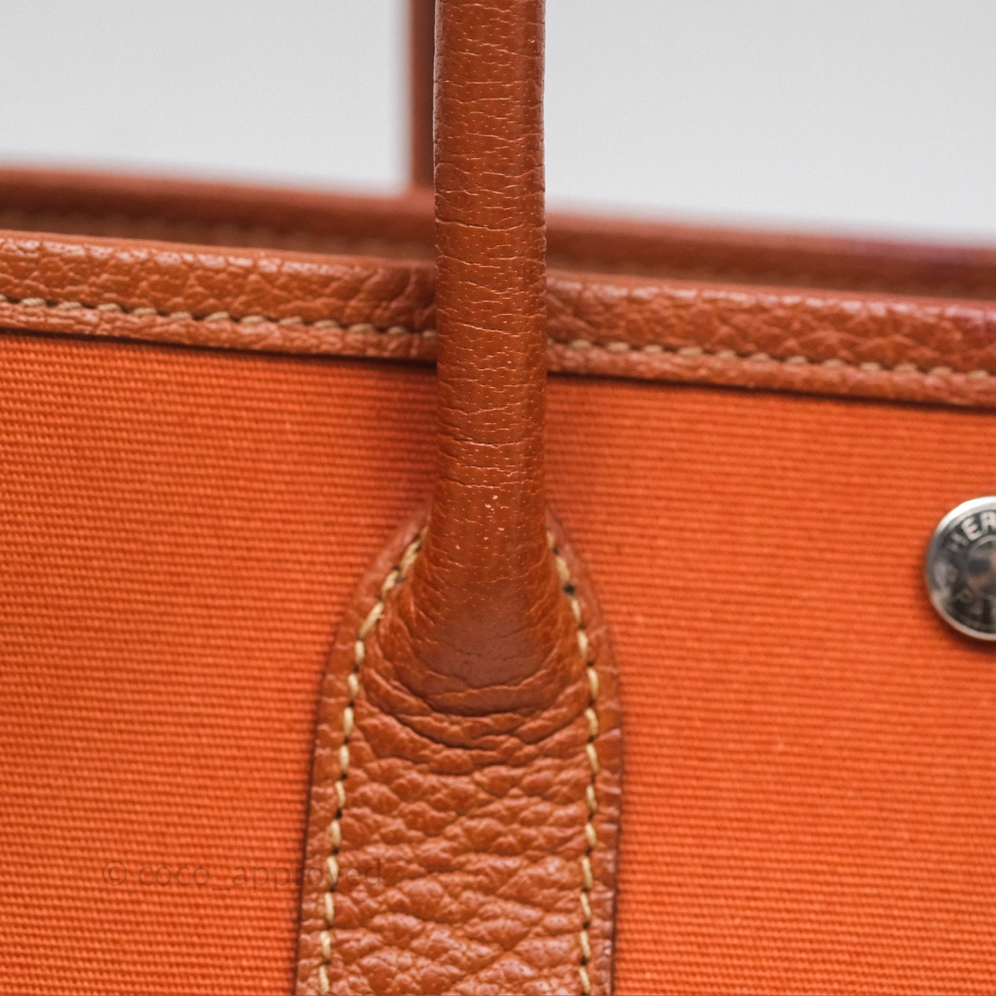 Hermès Mini Garden Party 23 Terre Battue/Cuivre Canvas