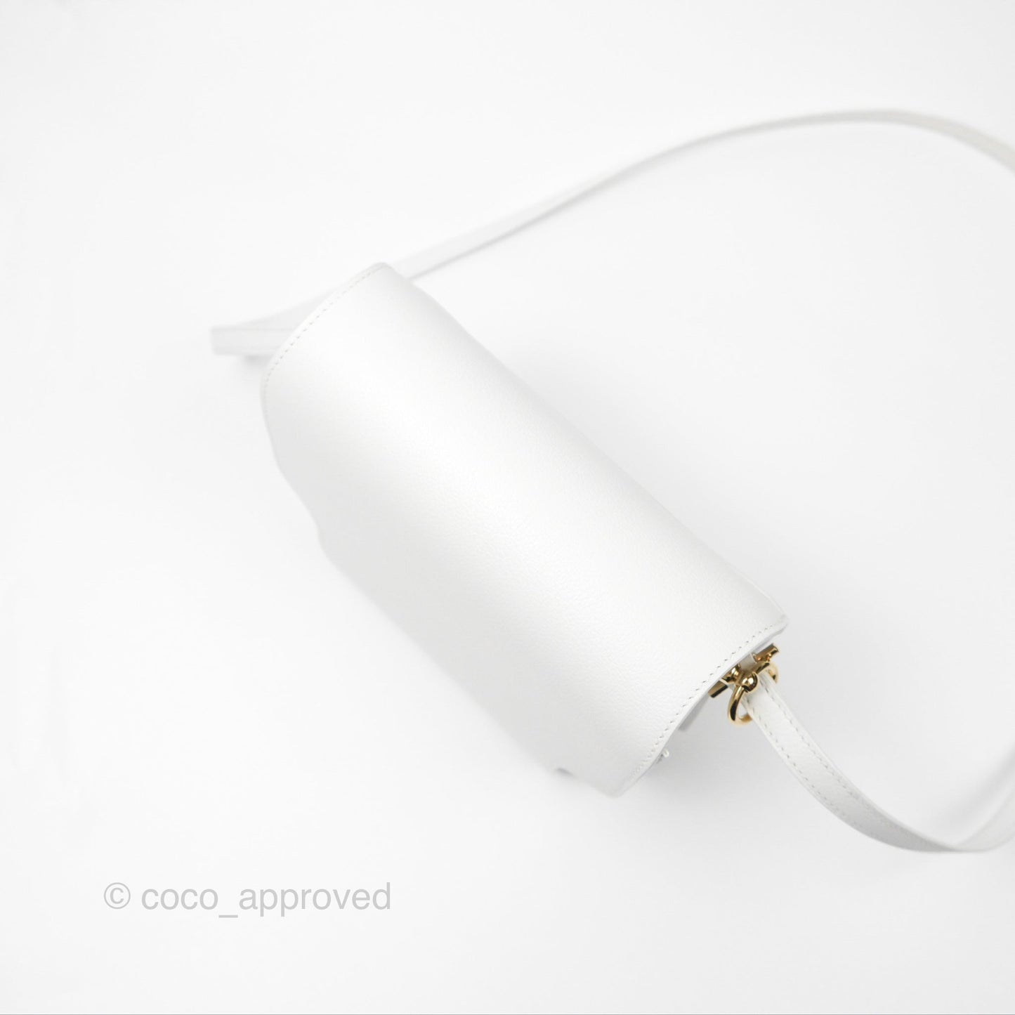 Hermès Roulis Mini 18 New White Evercolor Permabrass Hardware