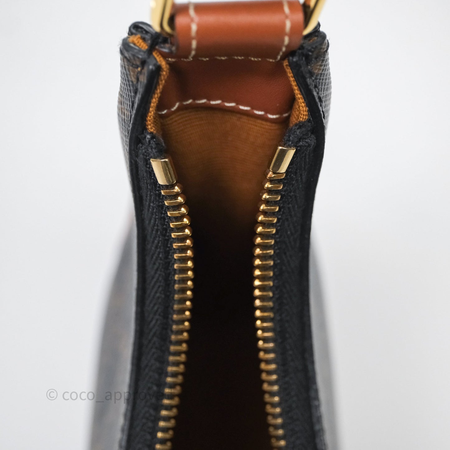 Celine Ava Bag In Triomphe Canvas Calfskin Tan