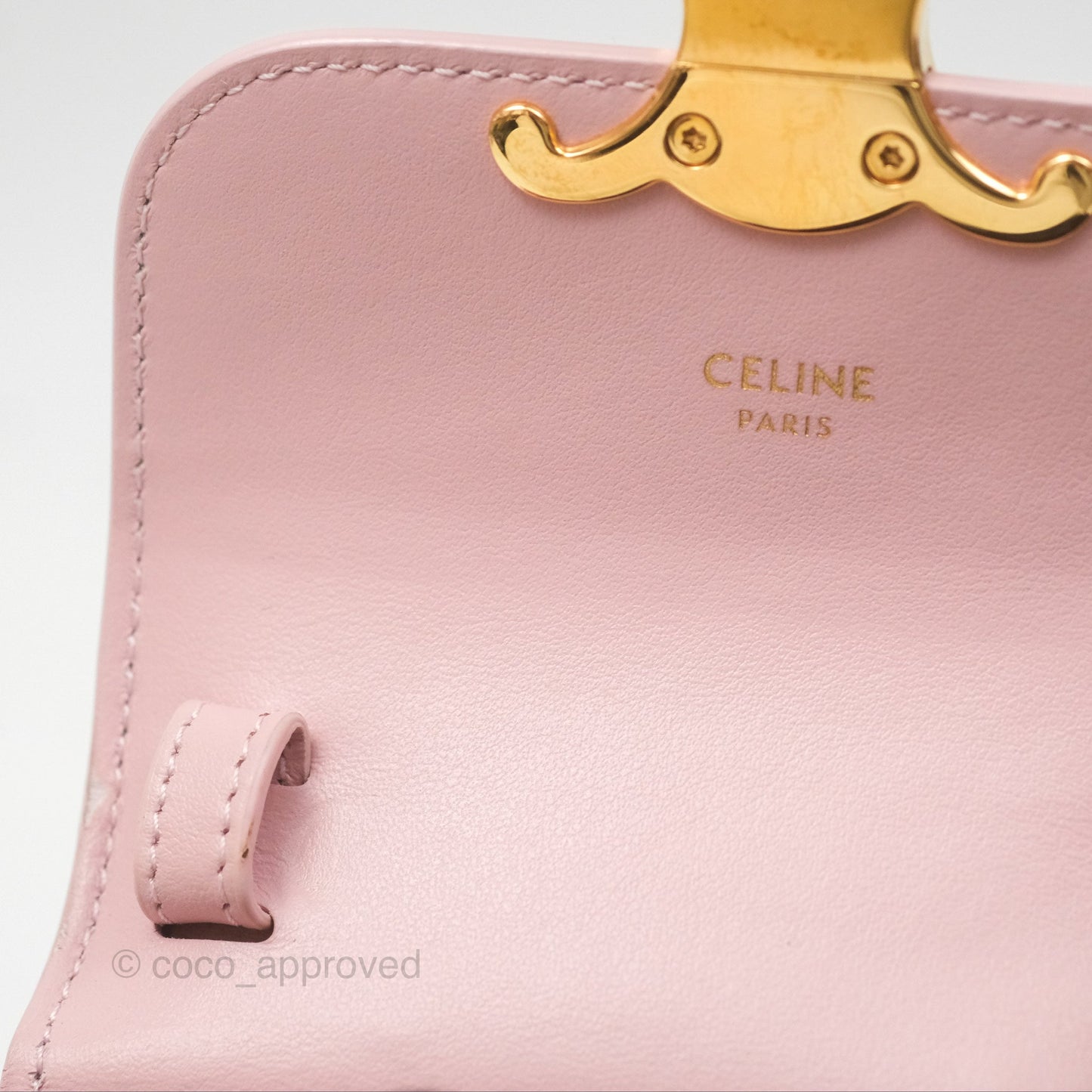 Celine Mini Triomphe Shiny Calfskin Pink