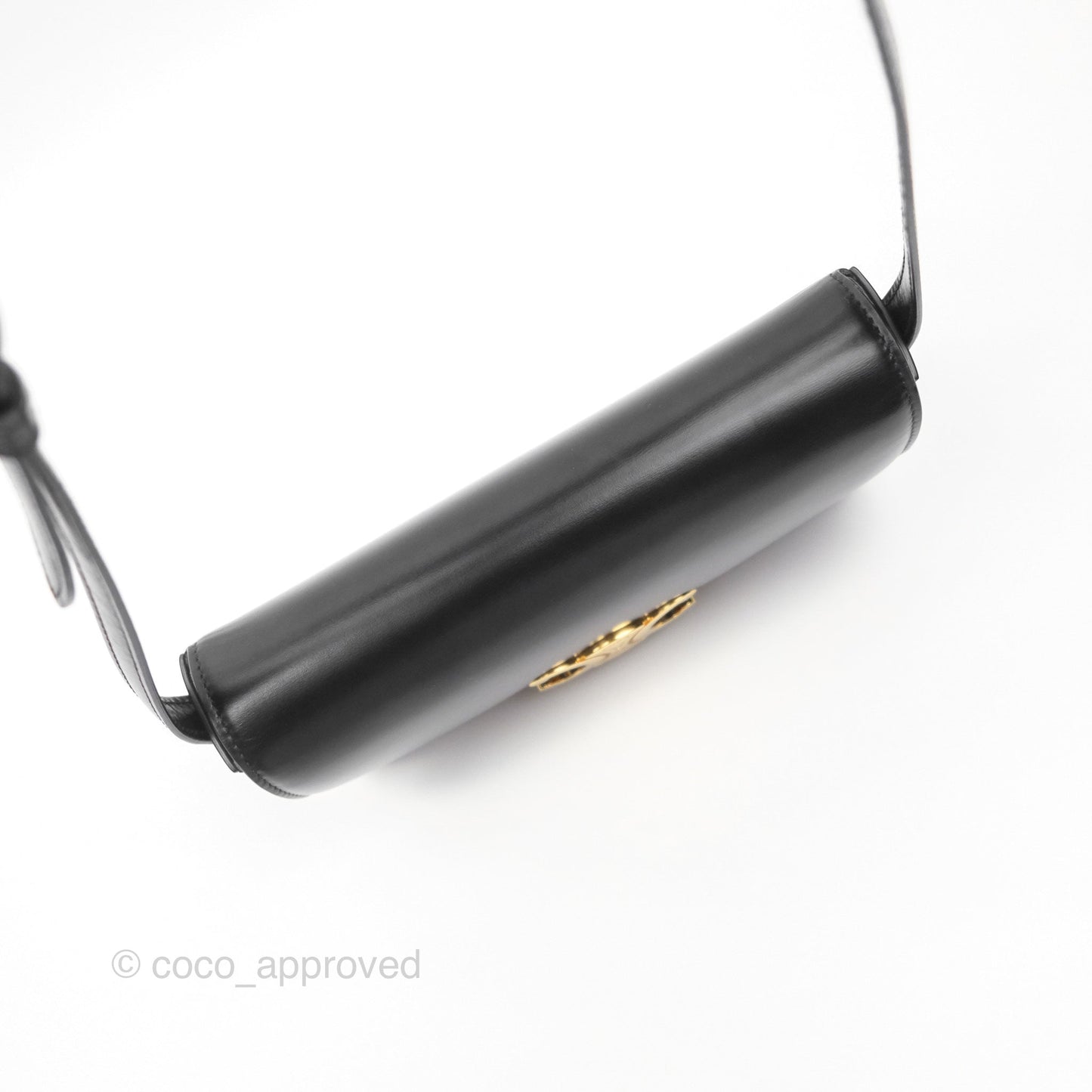 Celine Triomphe Shoulder Bag Black Calfskin