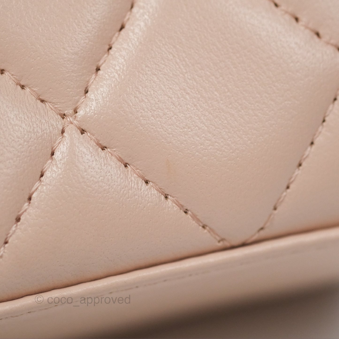 Chanel Mini Quilted Trendy CC Clutch With Chain Light Pink Lambskin Gold Hardware
