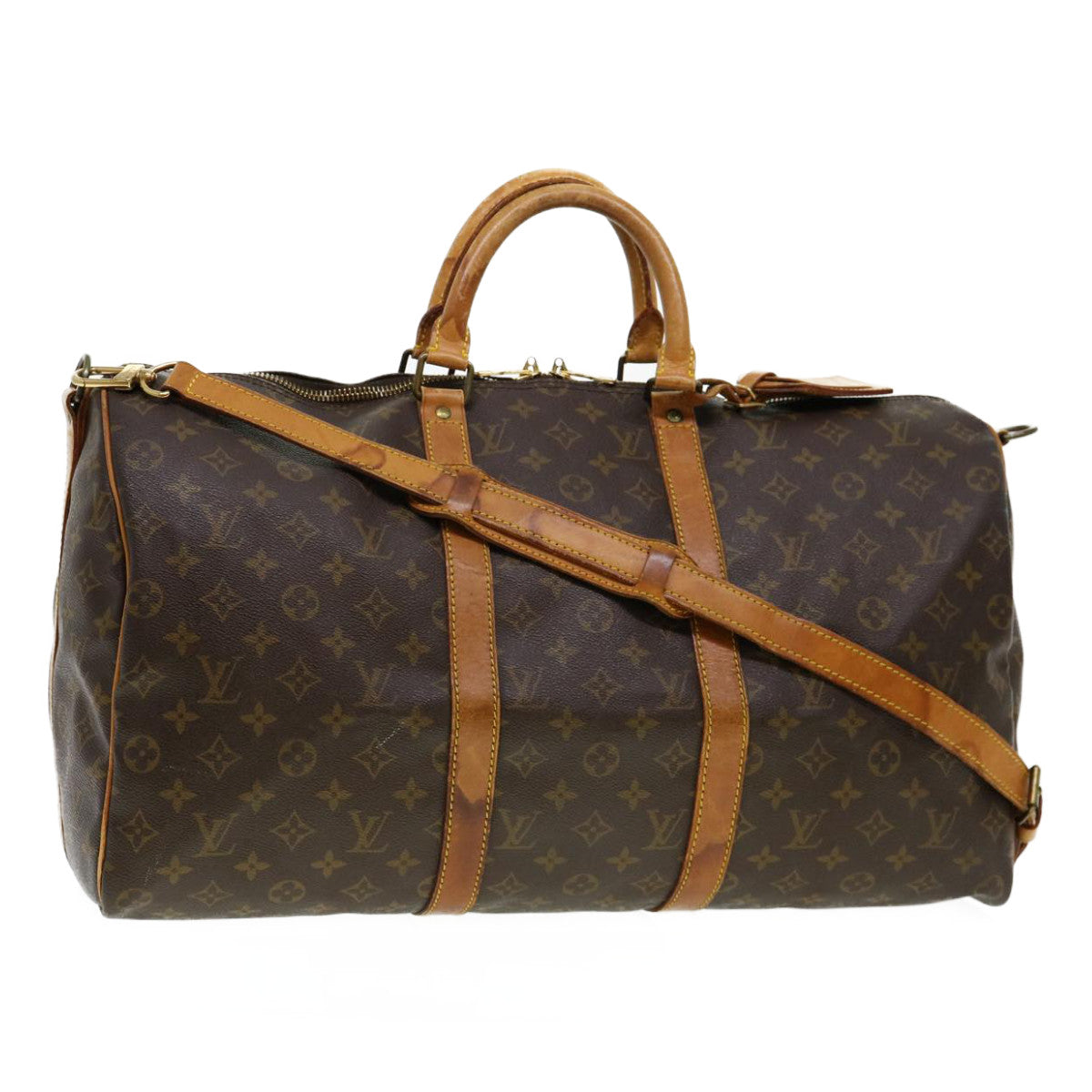 LOUIS VUITTON Monogram Keepall Bandouliere 50 Boston Bag M41416 LV 37901