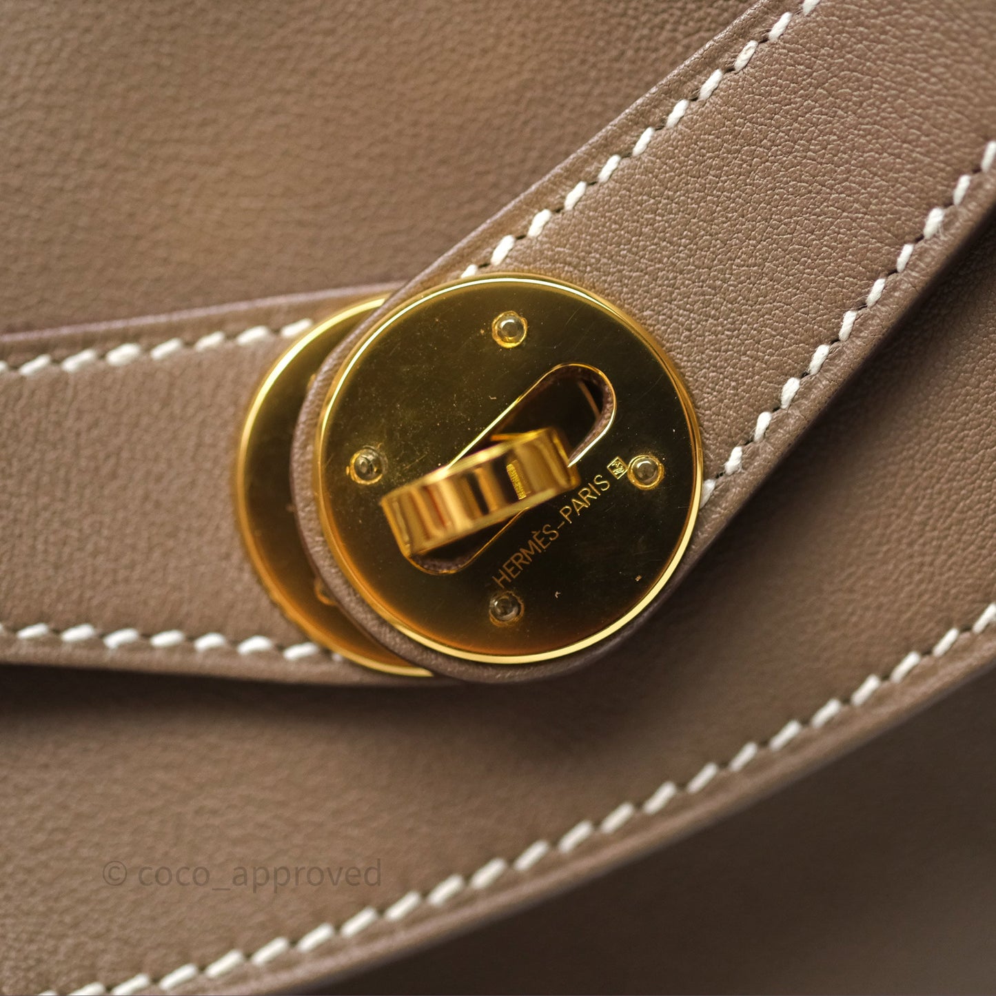 Hermès Lindy 30 Etoupe 18 Swift Gold Hardware
