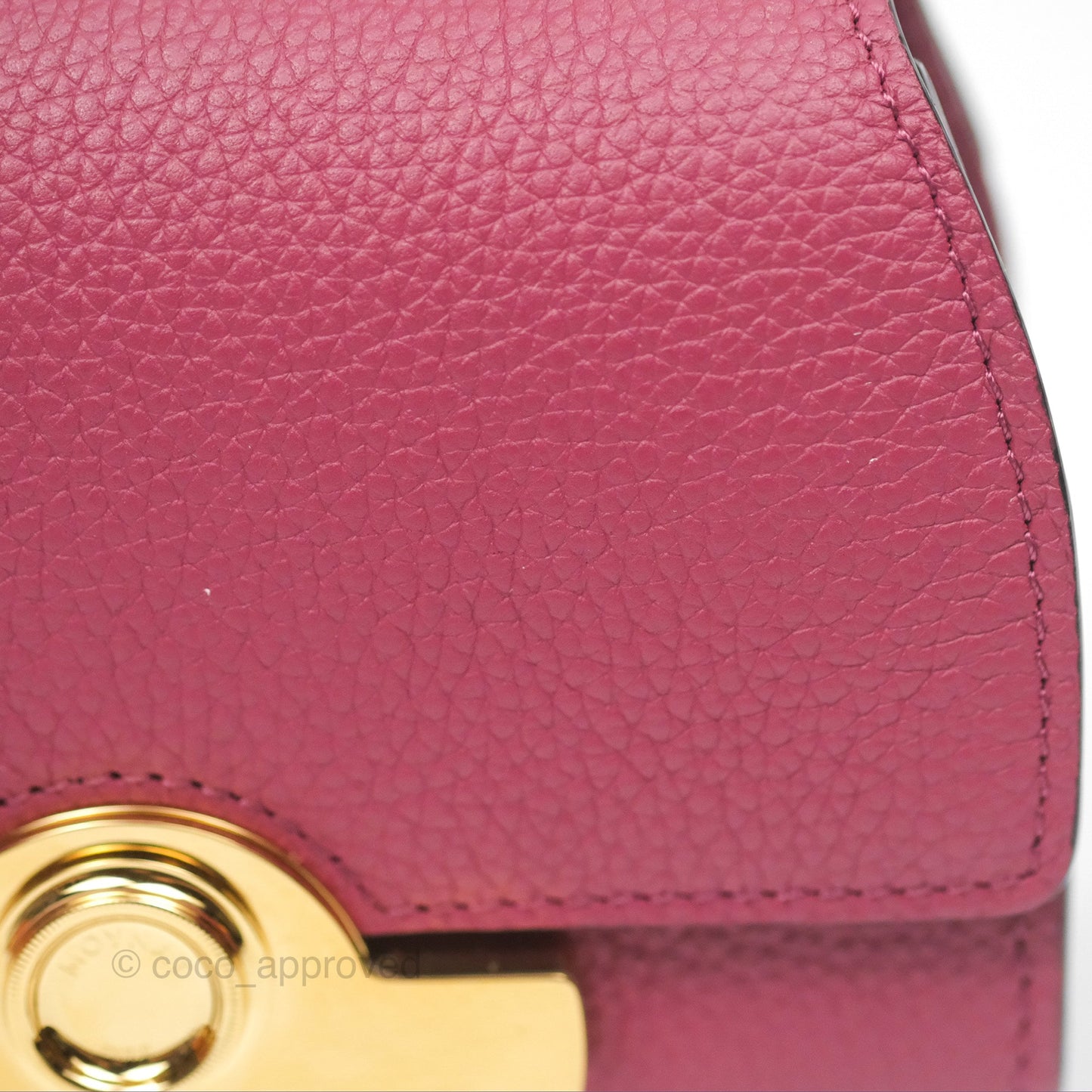 Moynat Réjane Nano Litchi Taurillon Blush Leather