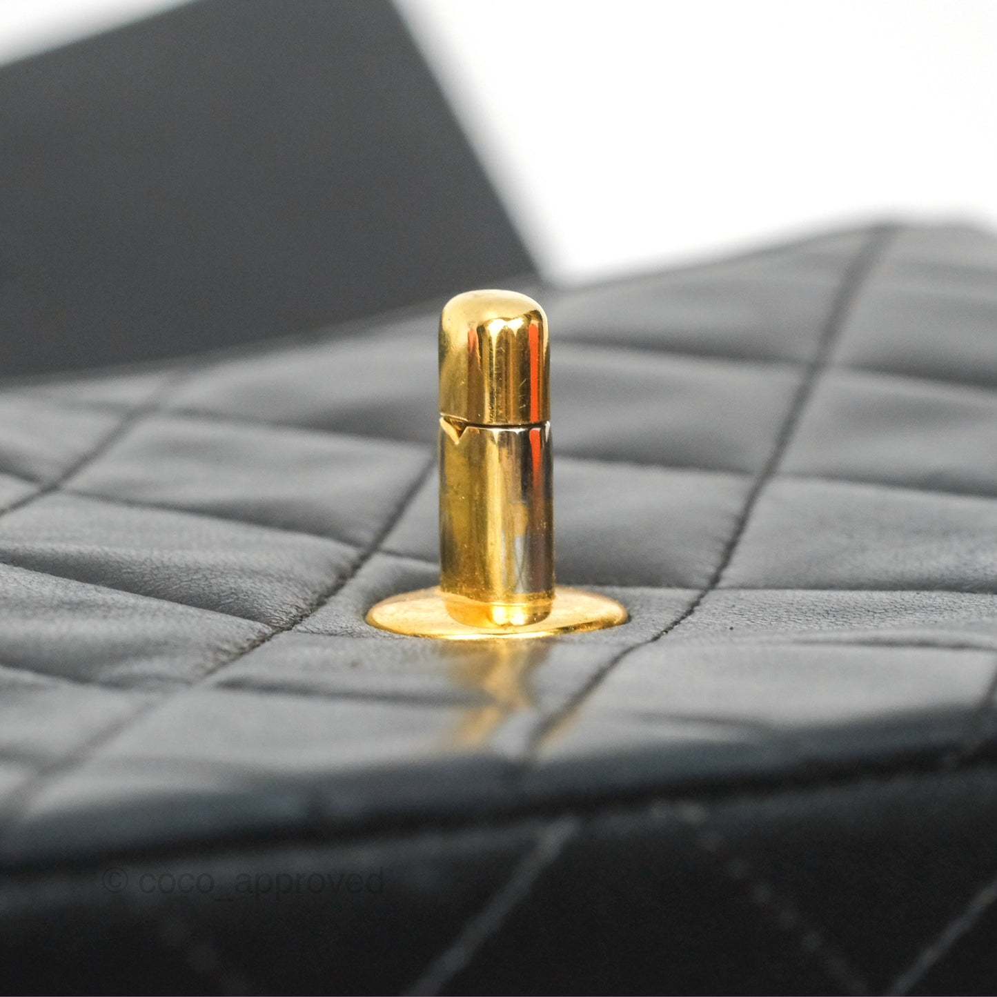 Chanel Vintage Mini Square Black Lambskin 24K Gold Hardware