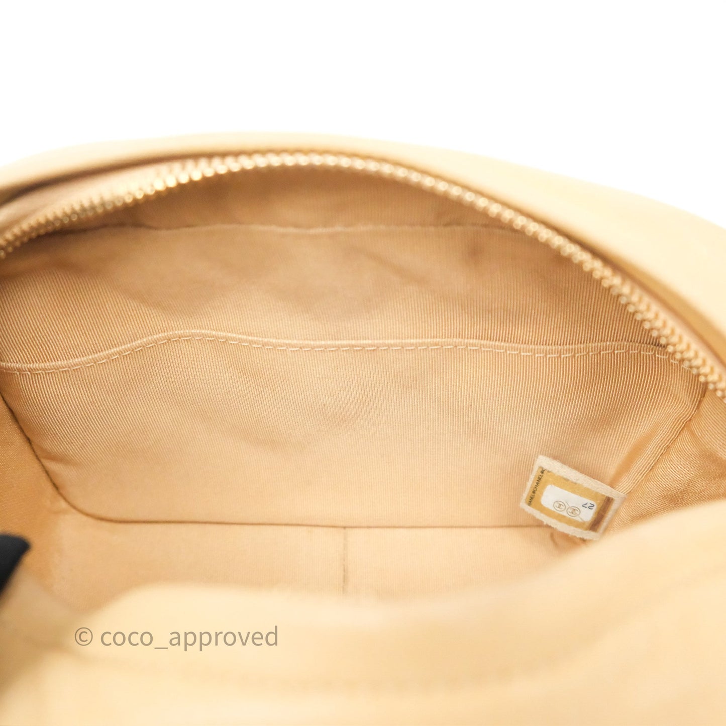 Chanel Coco Vintage Camera Case Beige Calfskin Gold Hardware