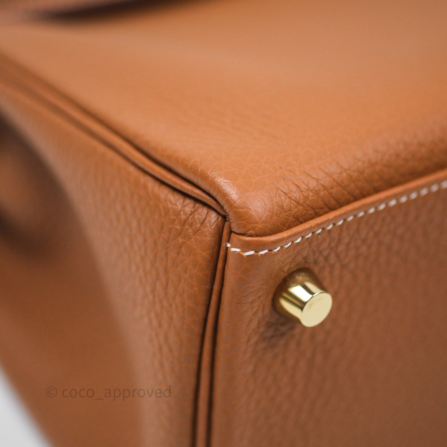 Hermès Retourne Kelly 25 Gold 37 Togo Gold Hardware