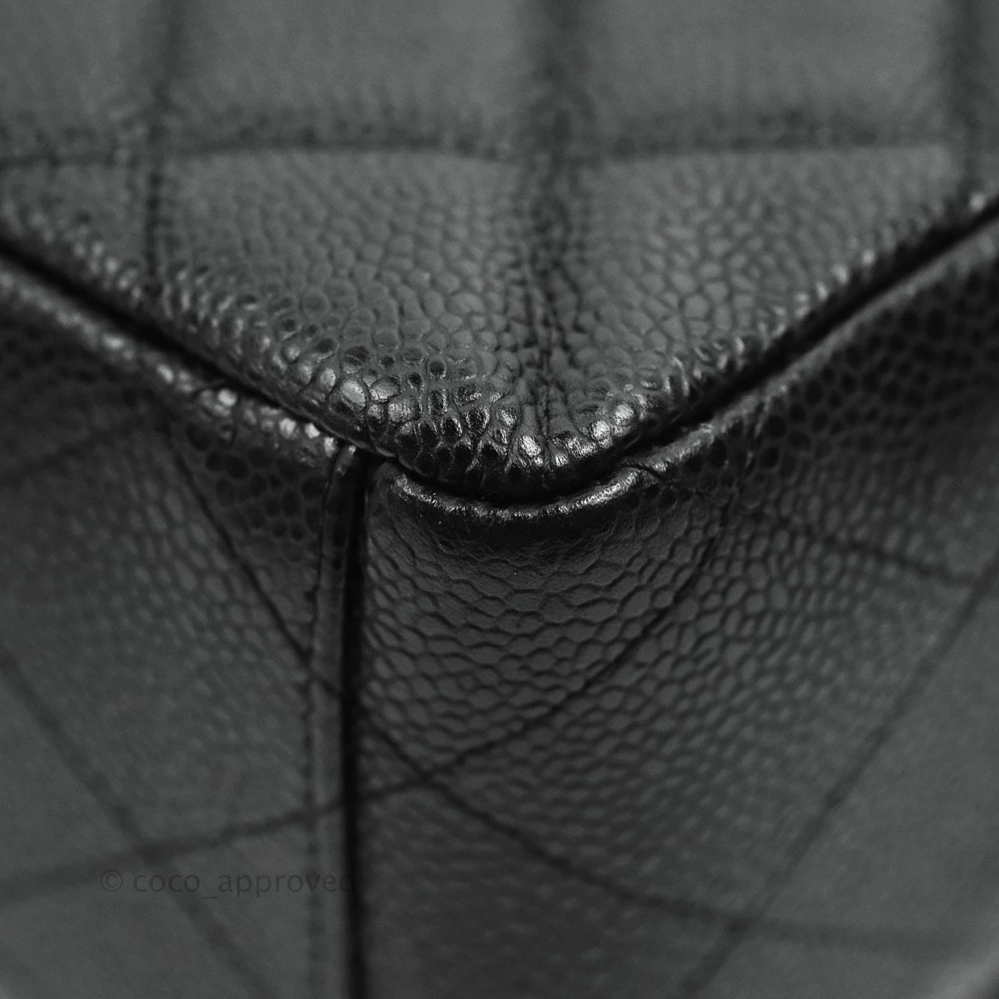 Chanel Single Flap Maxi Caviar Black Silver Hardware
