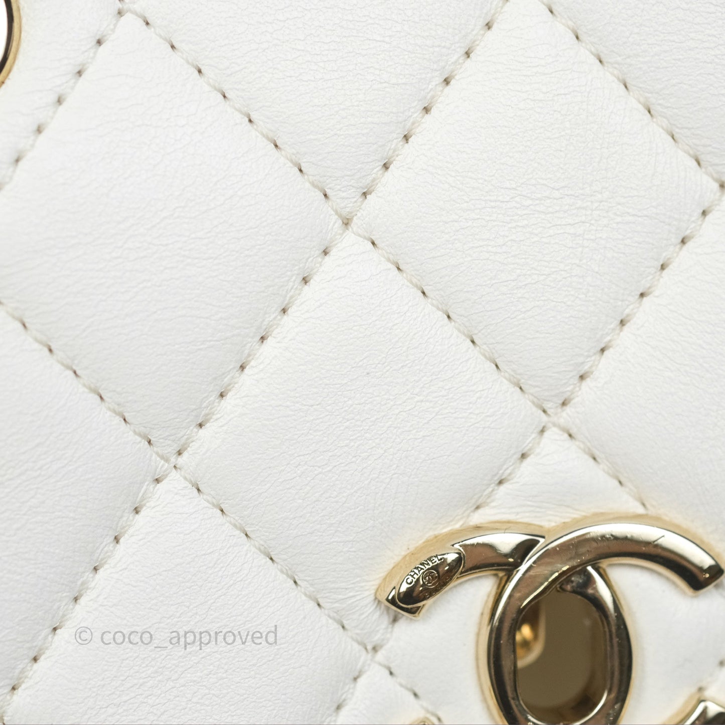 Chanel Quilted Small Duma Drawstring Backpack White Calfskin Gold Hardware