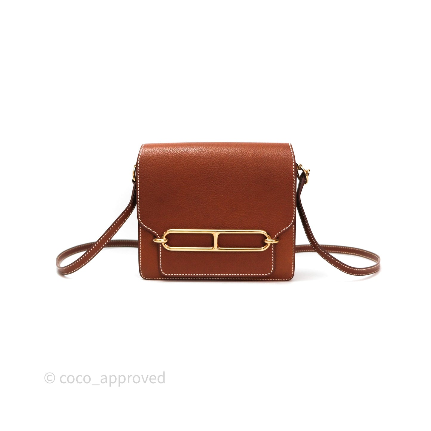 Hermès Roulis Mini Fauve 34 Barenia Gold Hardware