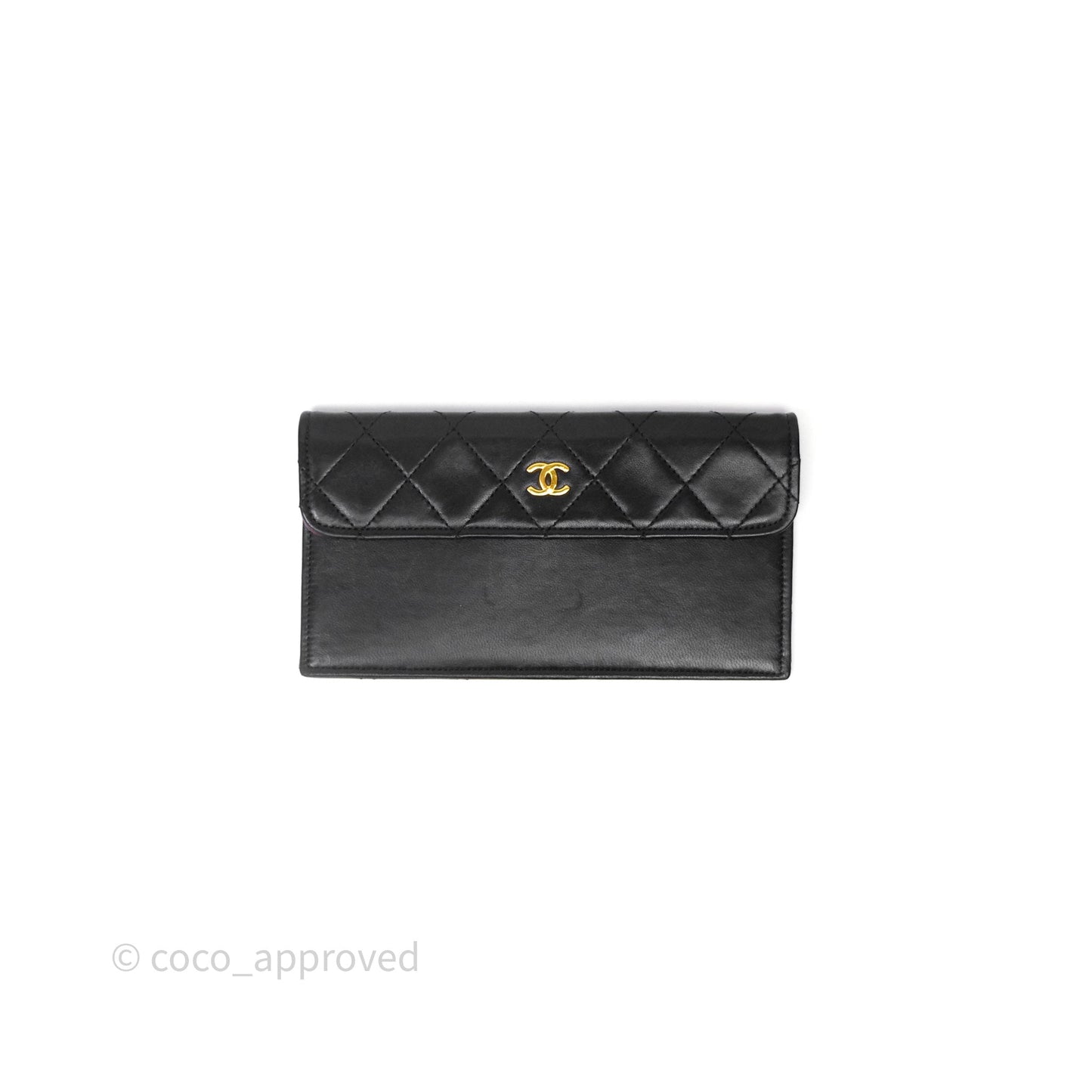 Chanel Matelasse Flap Bag Lambskin Black 24K Gold Hardware