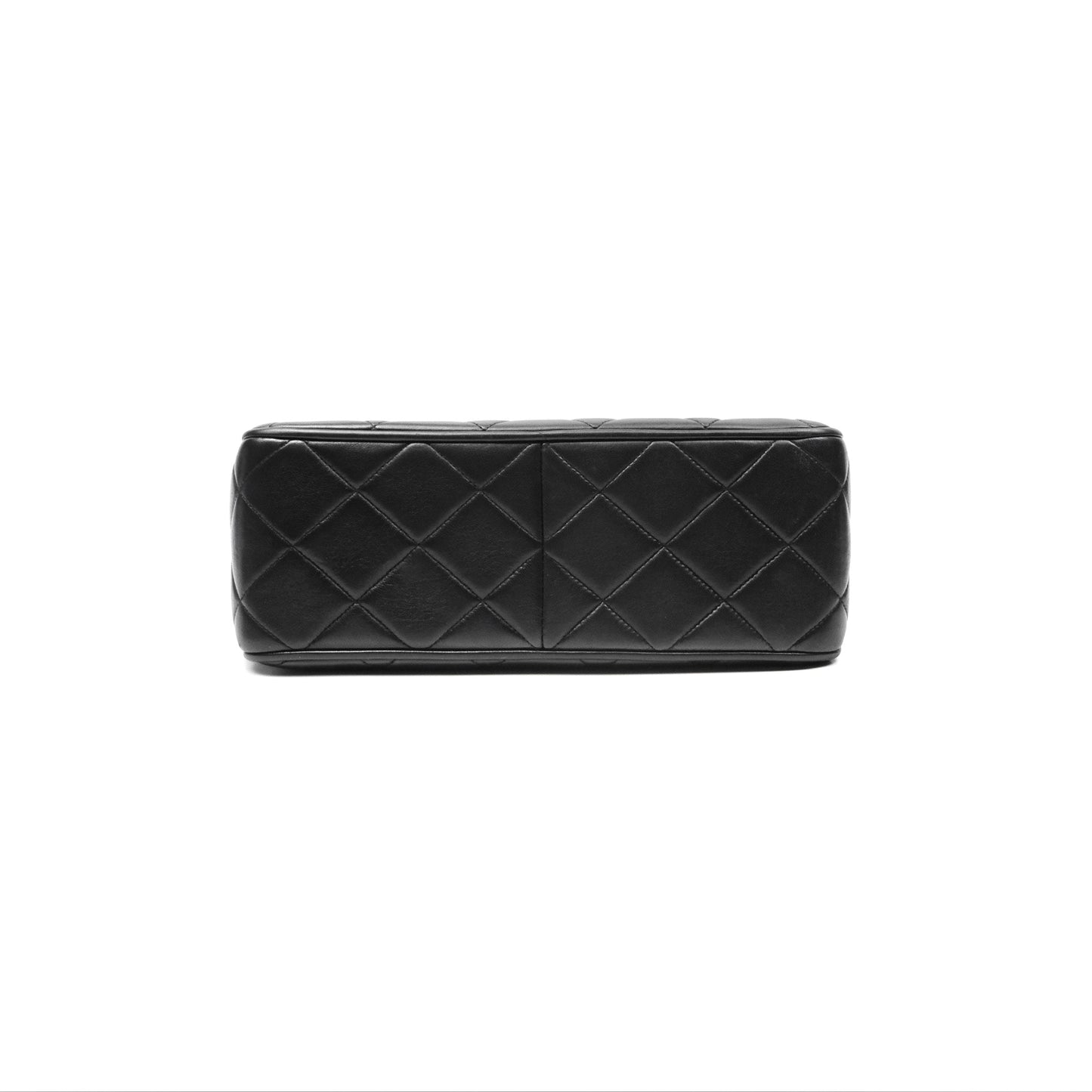 Chanel Vintage Flap Bag Black Lambskin 24K Gold Hardware
