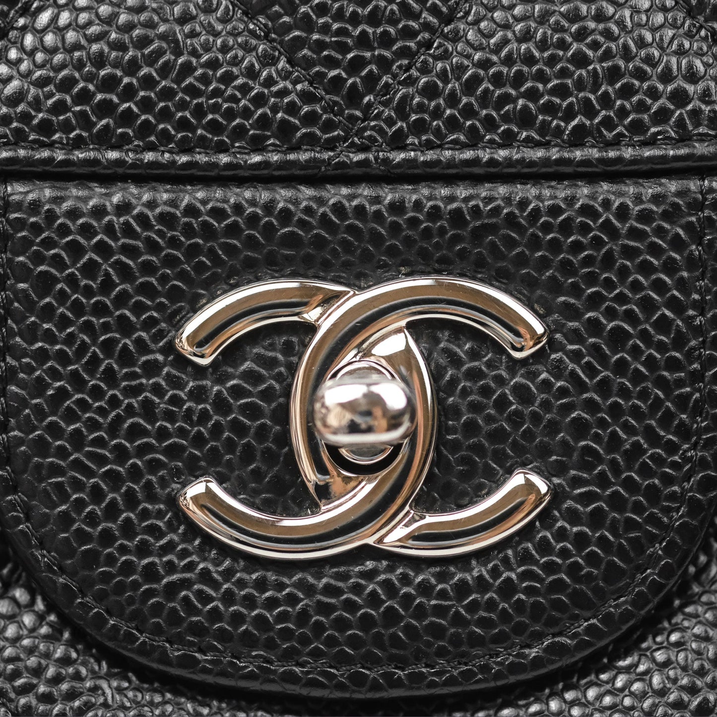Chanel Jumbo Double Flap Black Caviar Silver Hardware⁣⁣