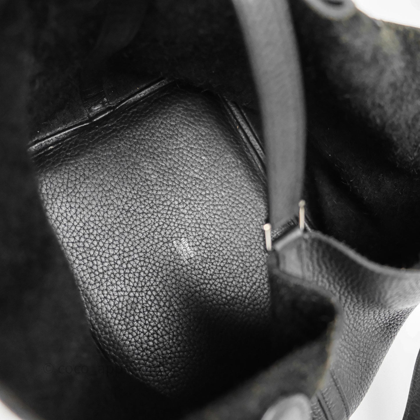 Hermès Picotin 22 Black Noir 89 Clemence Palladium Hardware