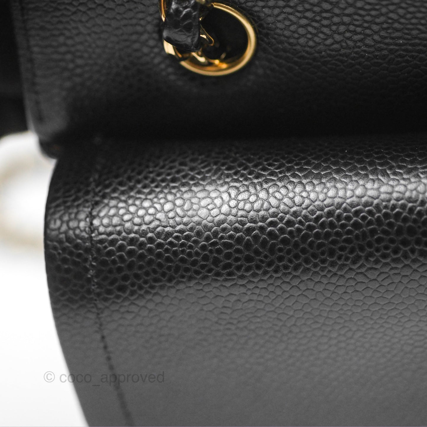 Chanel Classic M/L Medium Flap Quilted Black Caviar Gold Hardware