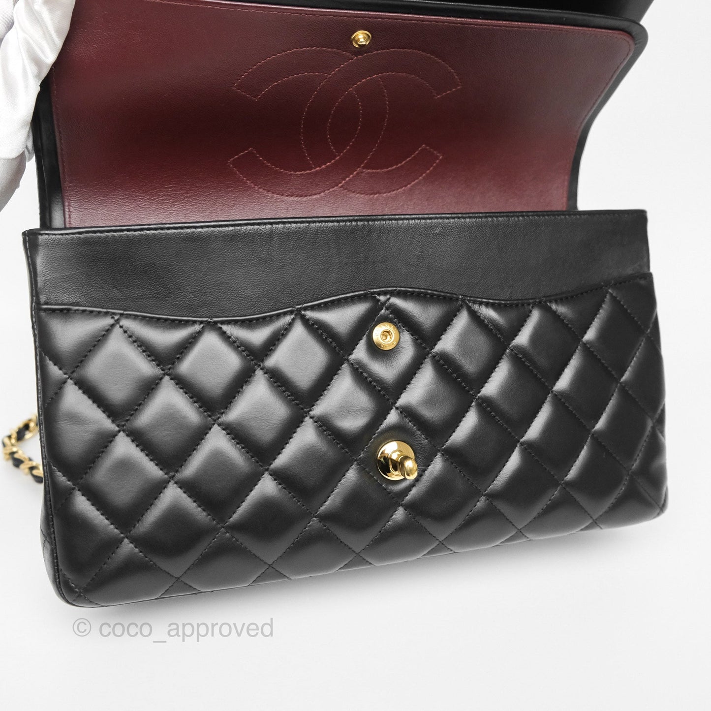 Chanel Jumbo Double Flap Black Lambskin Gold Hardware⁣⁣
