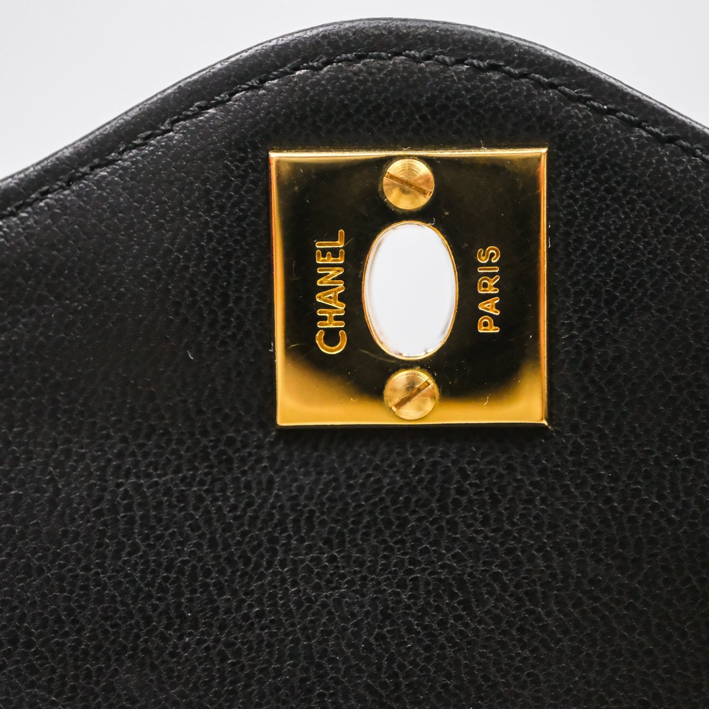 Chanel Quilted Vintage Flap Bag Lambskin Black 24K Gold Hardware