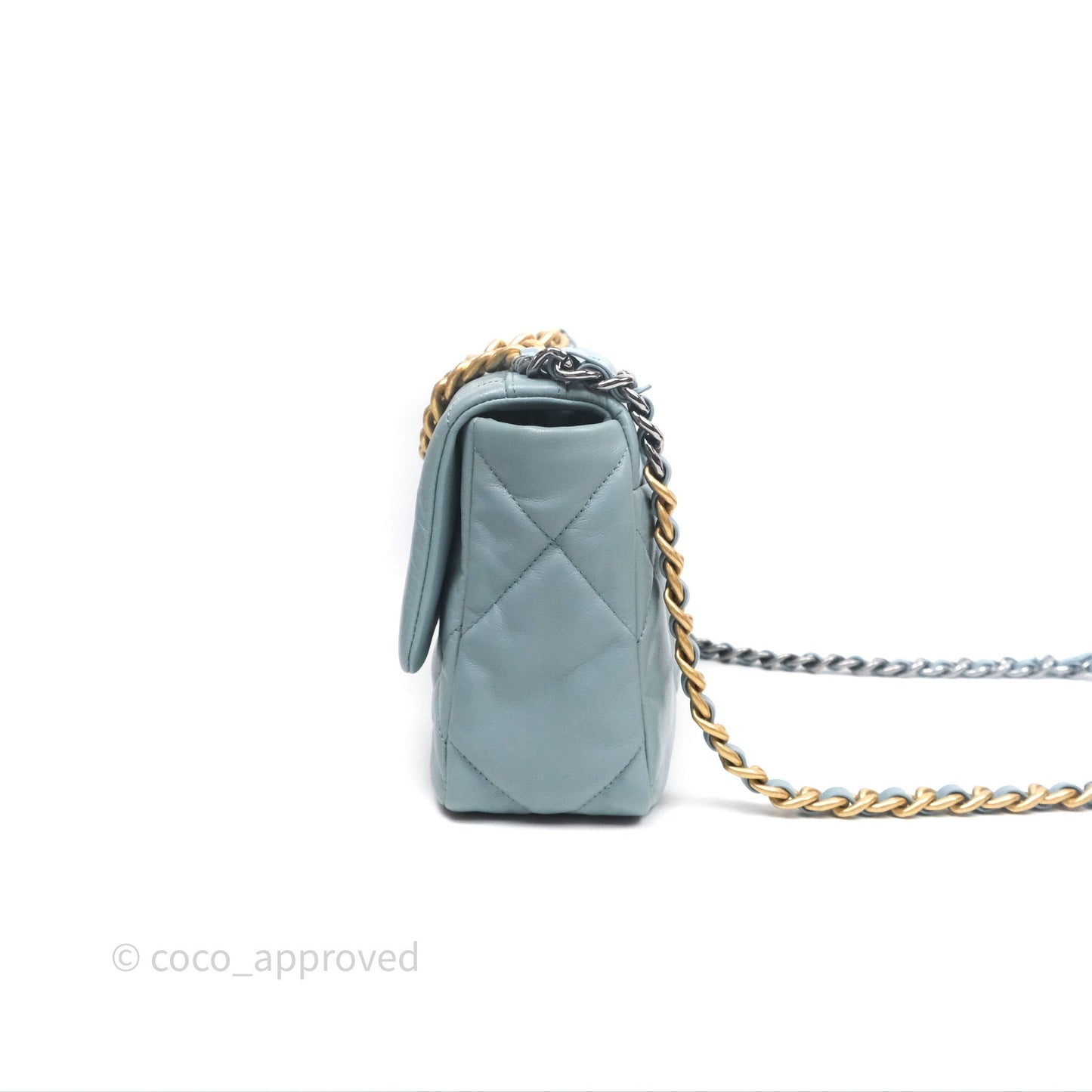 Chanel 19 Small Blue Mixed Hardware