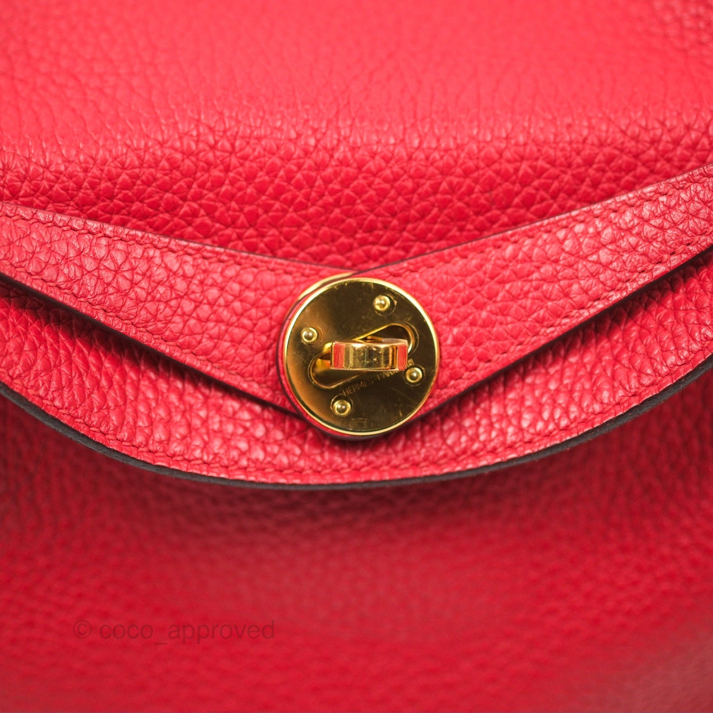Hermès Lindy 26 Rouge Tomate Clemence Gold Hardware