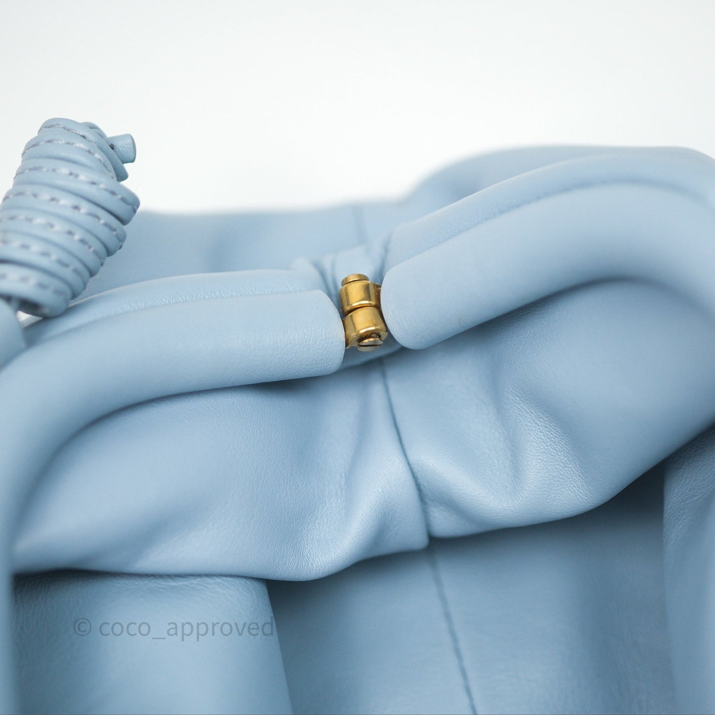 Bottega Veneta The Mini Pouch Ice Blue Calfskin