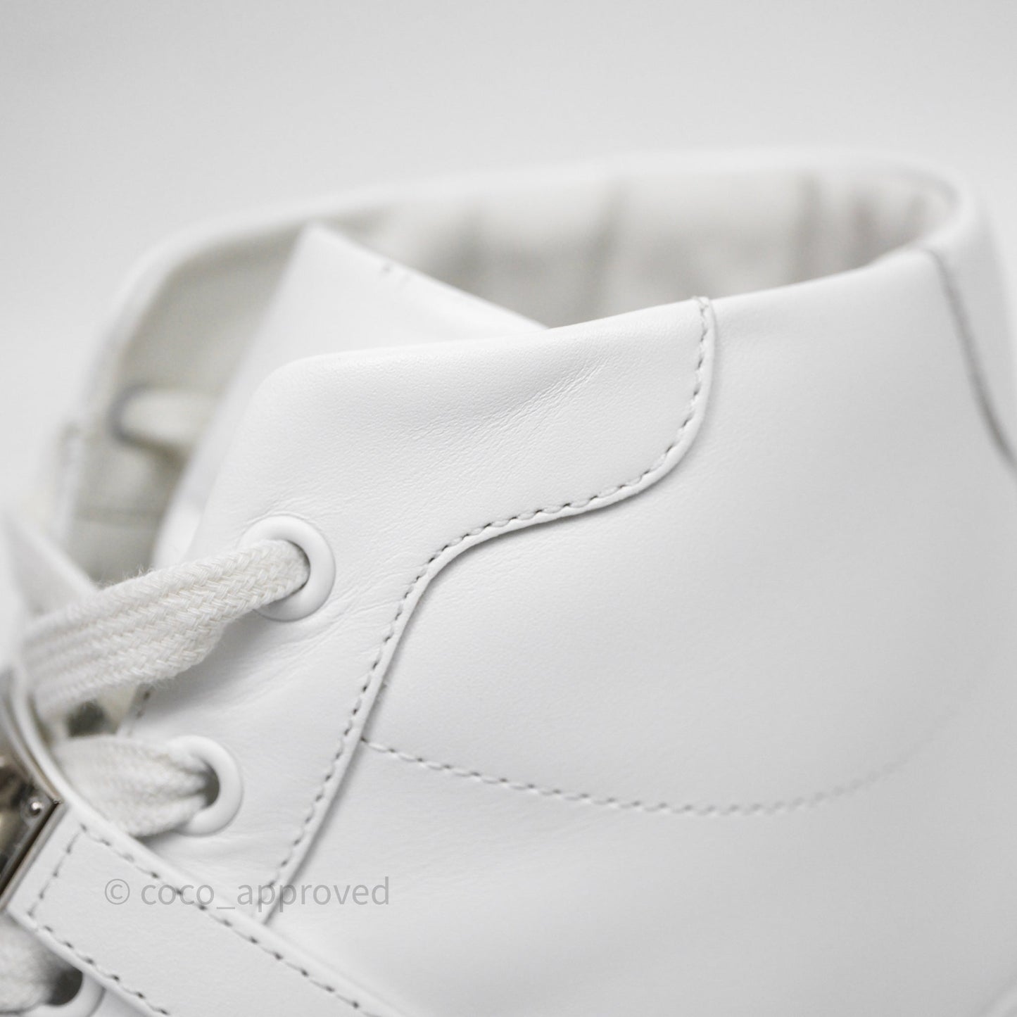 Hermès Daydream High-Top White Sneakers Kelly Buckle Size 40